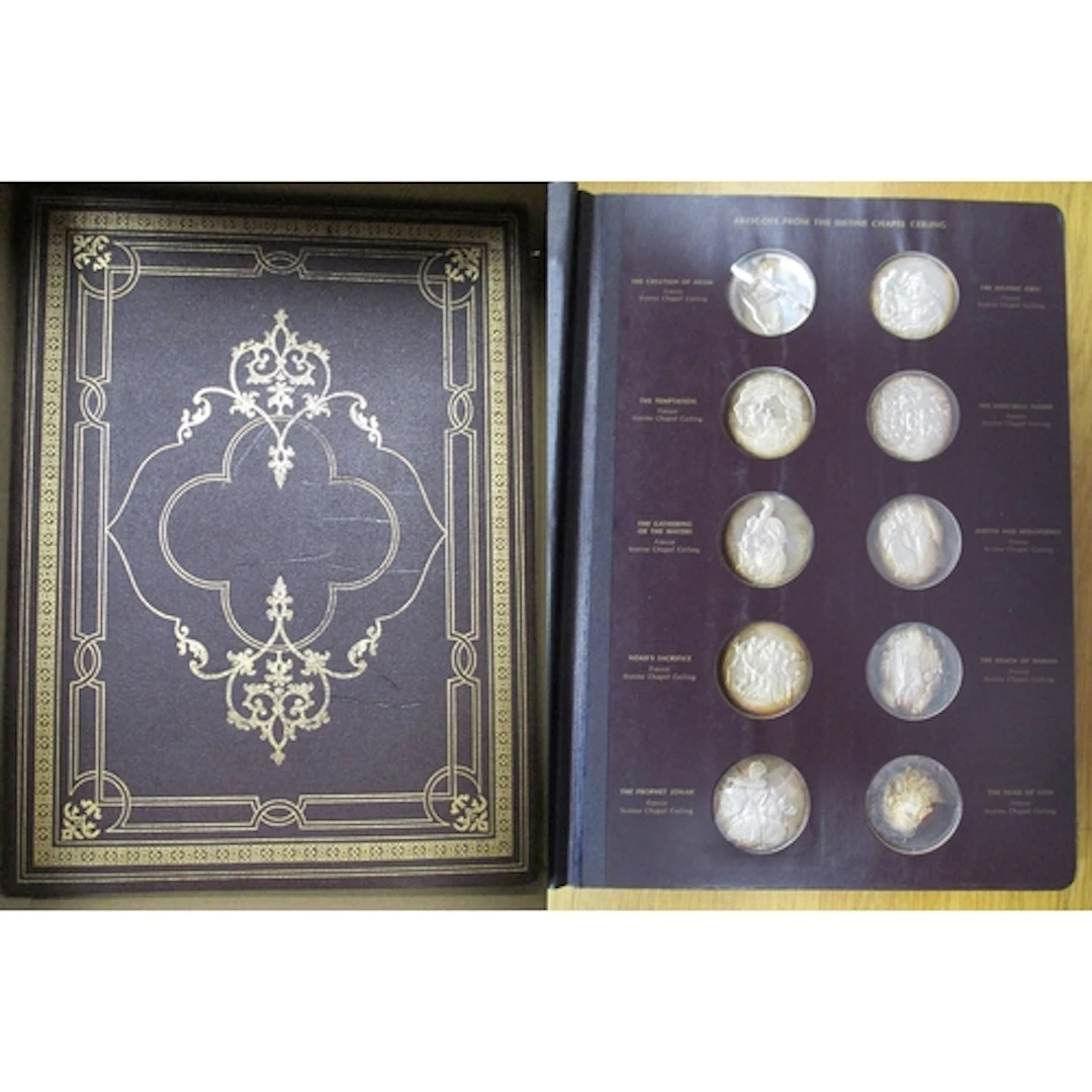 1970 'The Genius of Michelangelo' sterling silver proof set ...