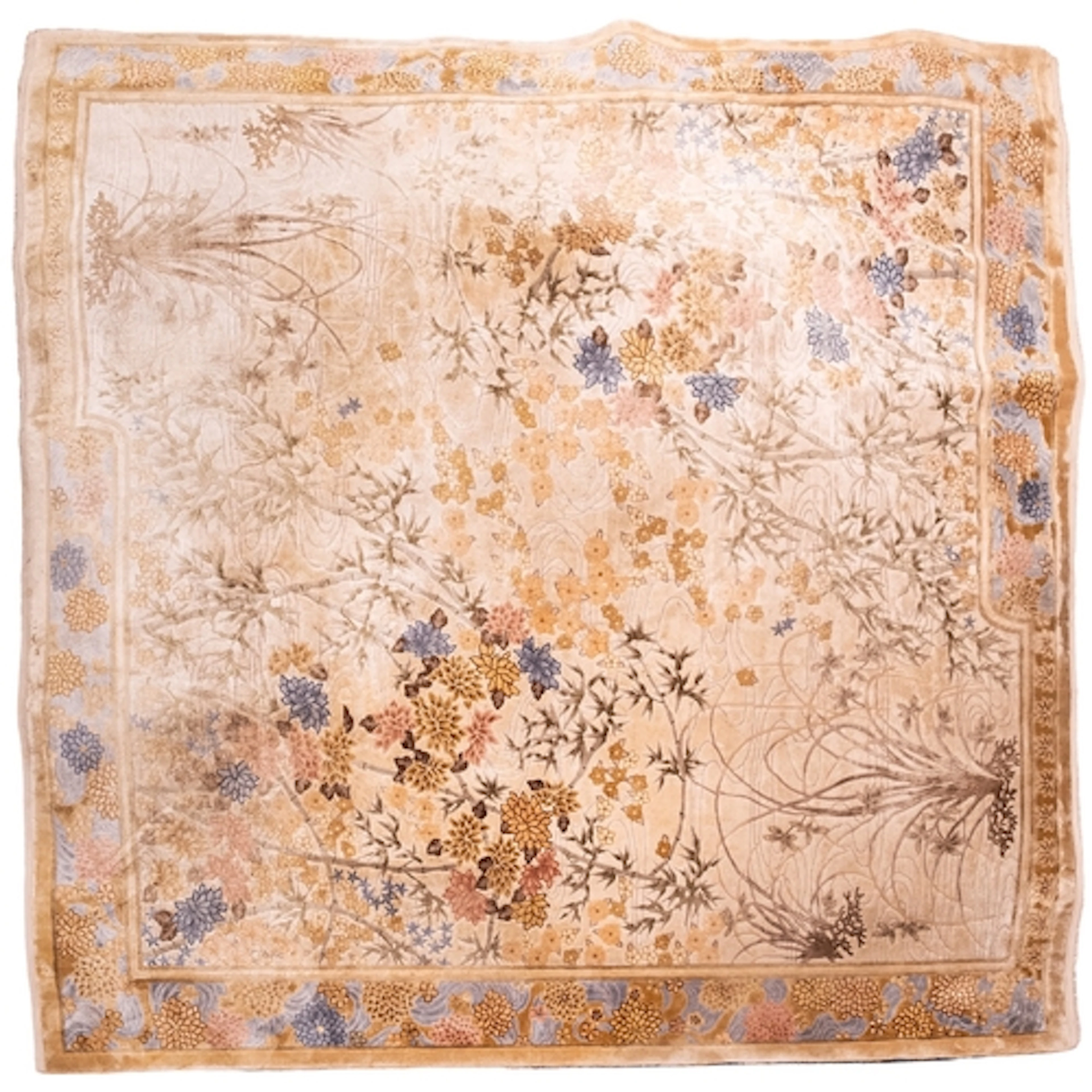A Chinese superwashed carpet, the ivory field with an all ov...