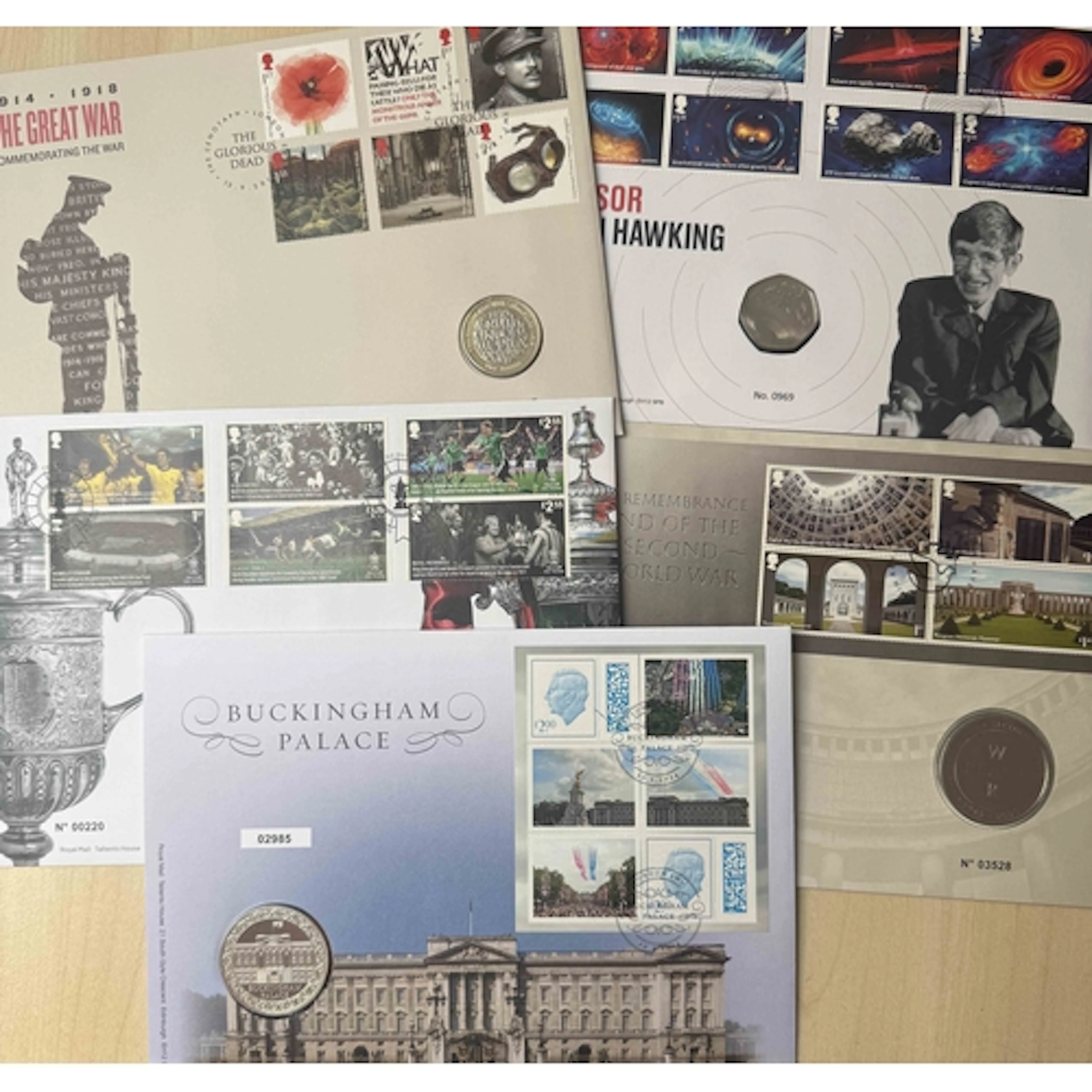 A collection of 19 Royal Mint and Royal Mail PNC covers, 198...