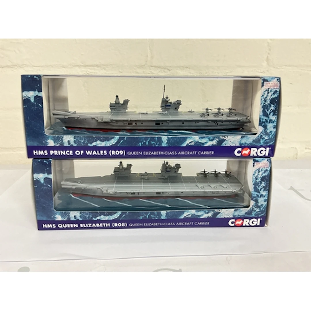 A Boxed Corgi H.M.S Prince Of Wales And A HMS Queen Elizabet...