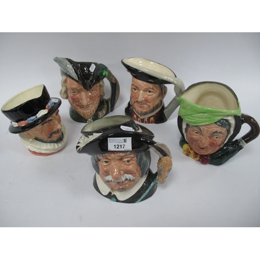 Royal Doulton Character Jugs - Beefeater, Sancho Panza, Sair...