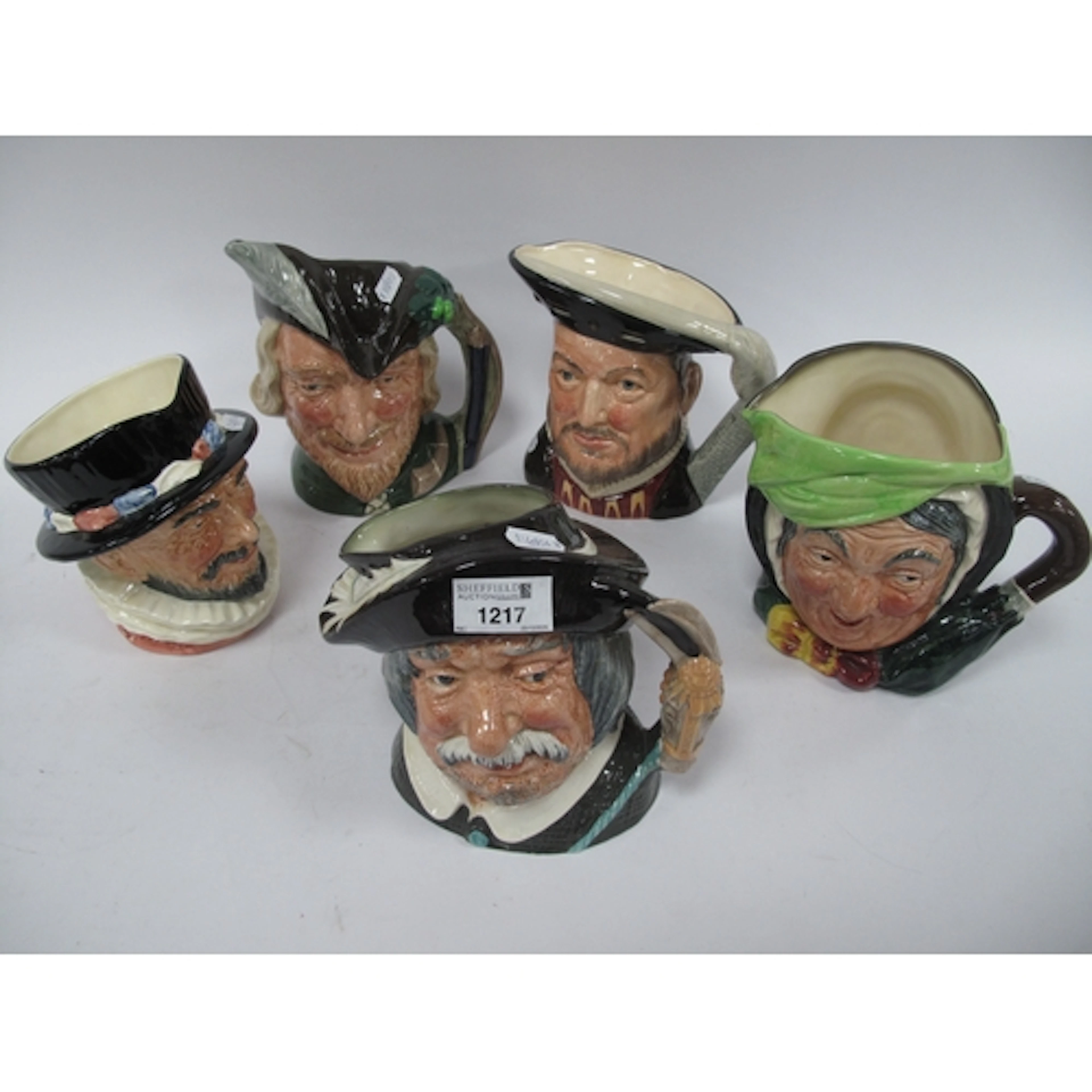 Royal Doulton Character Jugs - Beefeater, Sancho Panza, Sair...