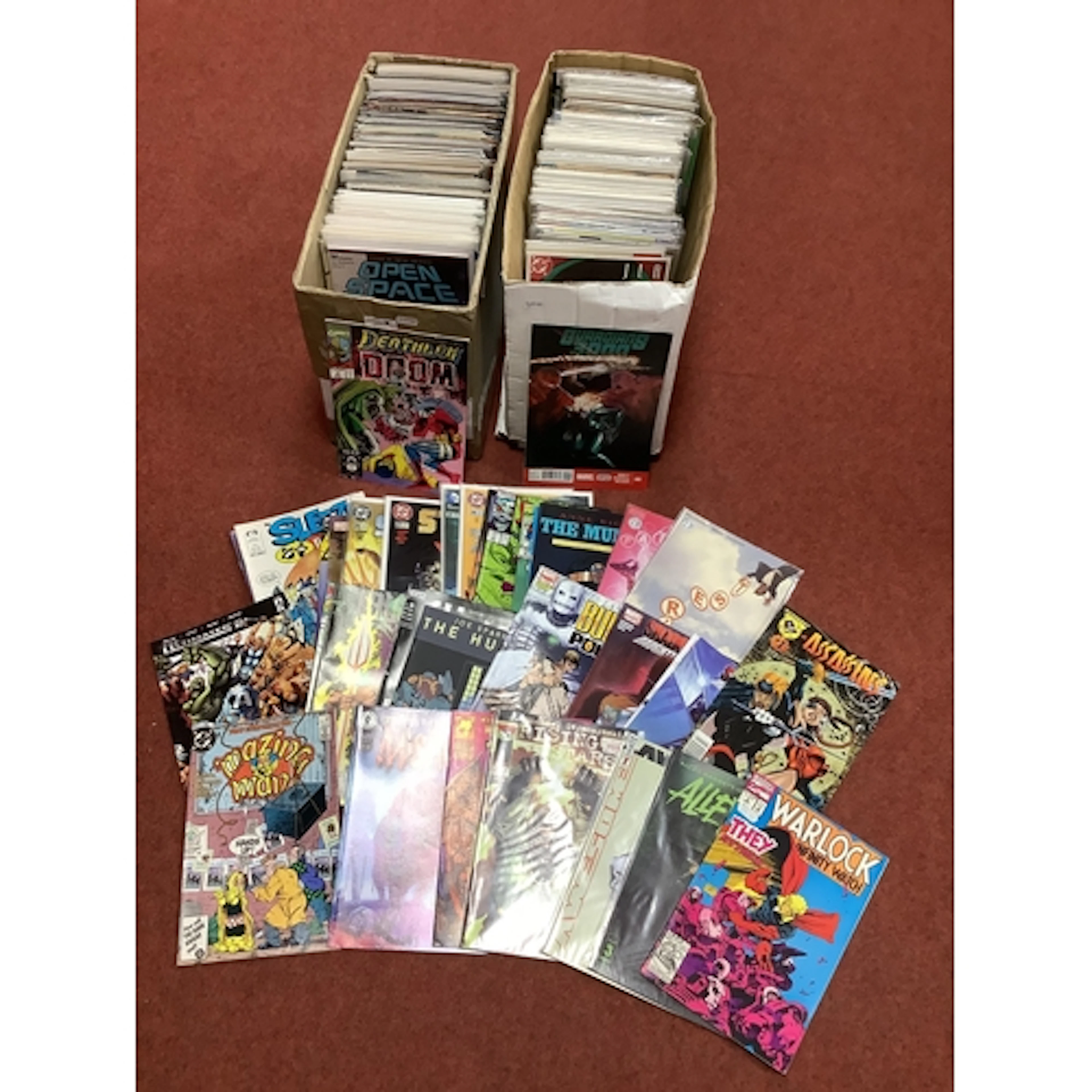 Approximately Four Hundred Modern Comics by DC, Marvel, Cali...