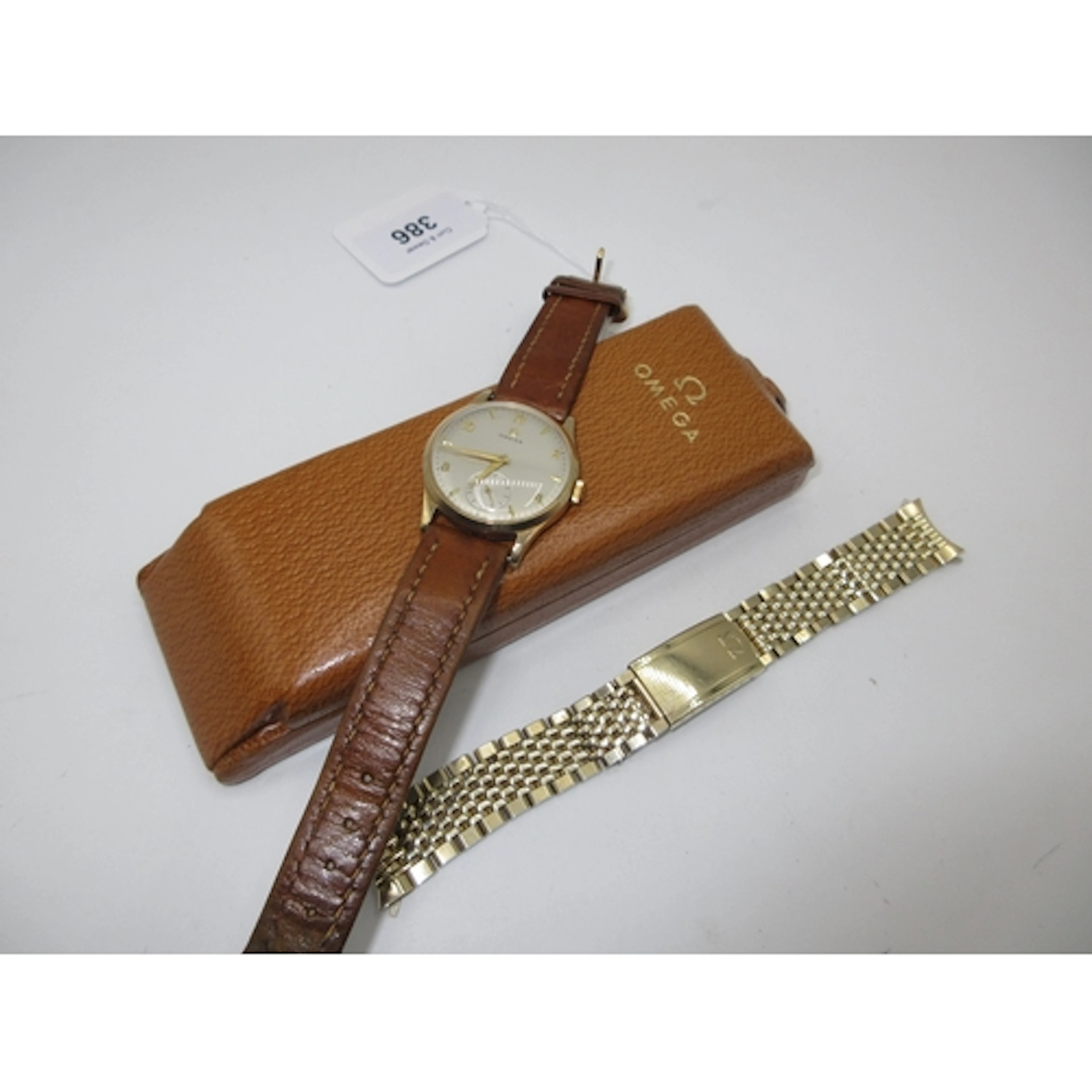 Omega 9ct Gold Wristwatch with Subsidiary Seconds Dial, Insc...