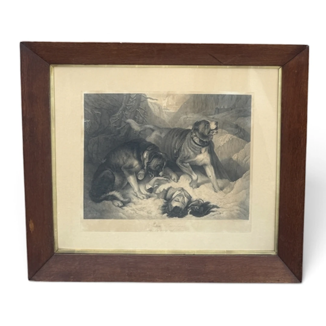 AFTER SIR EDWIN LANDSEER: TWO ALPINE MASTIFFS, A 19TH CENTUR...
