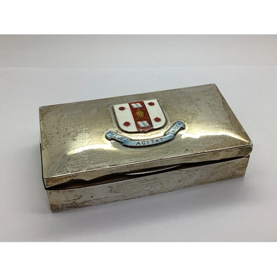 Rossall School (Lancashire); A Hallmarked Silver Rectangular...