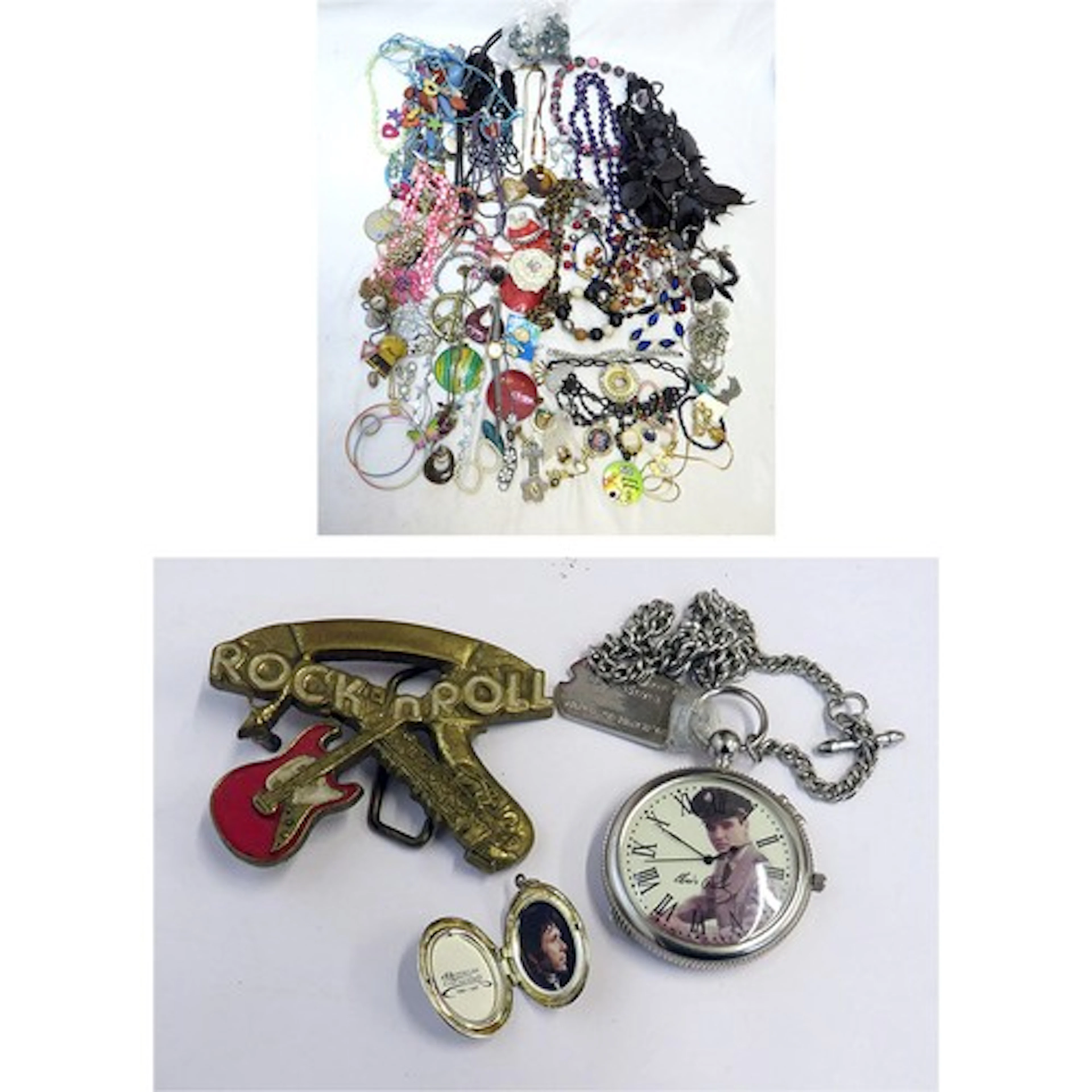Costume Jewellery incl. Carlsberg Adidas pendant, beaded nec...