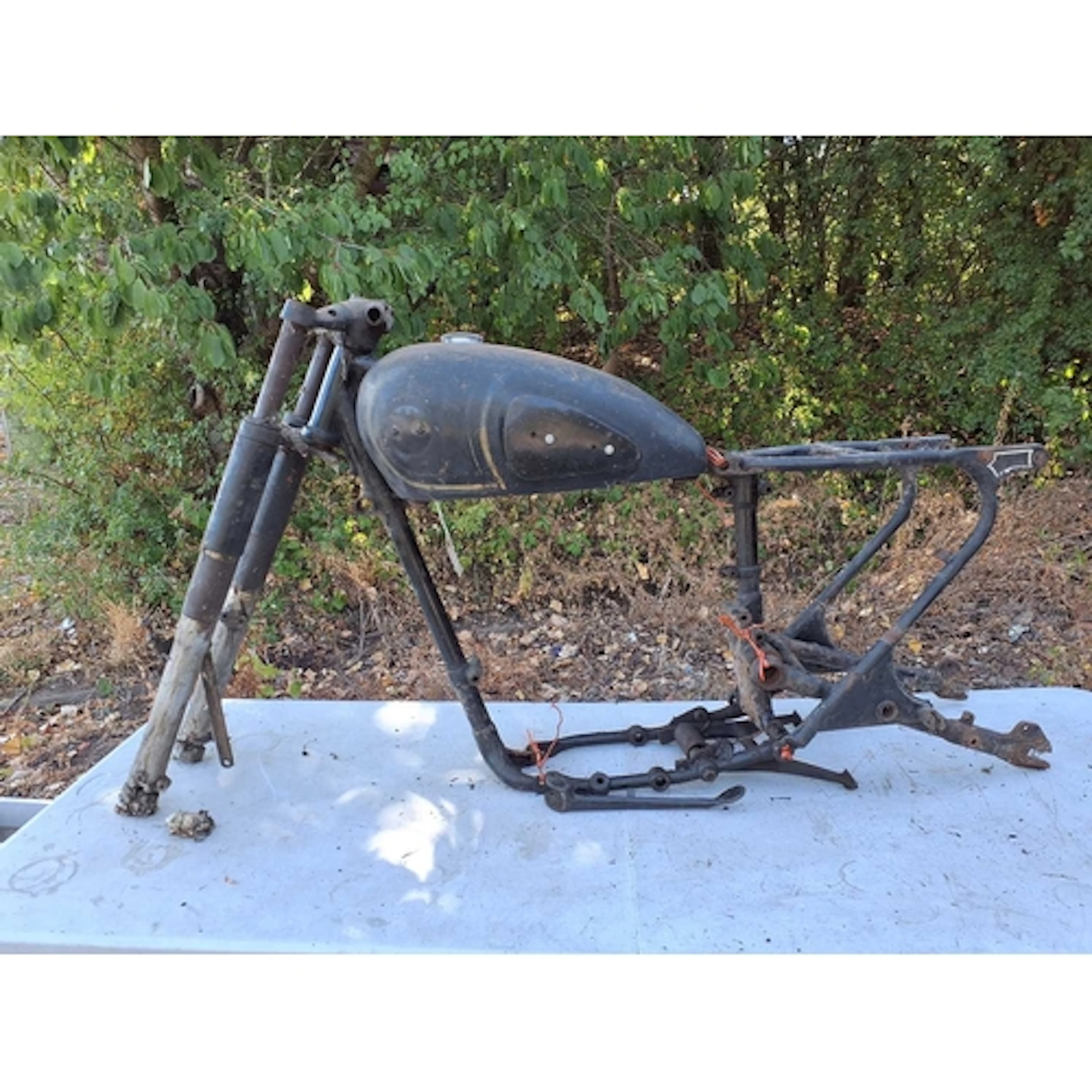 A 1950s AJS/MATCHLESS MOTORCYCLE FRAME with frame number A62...