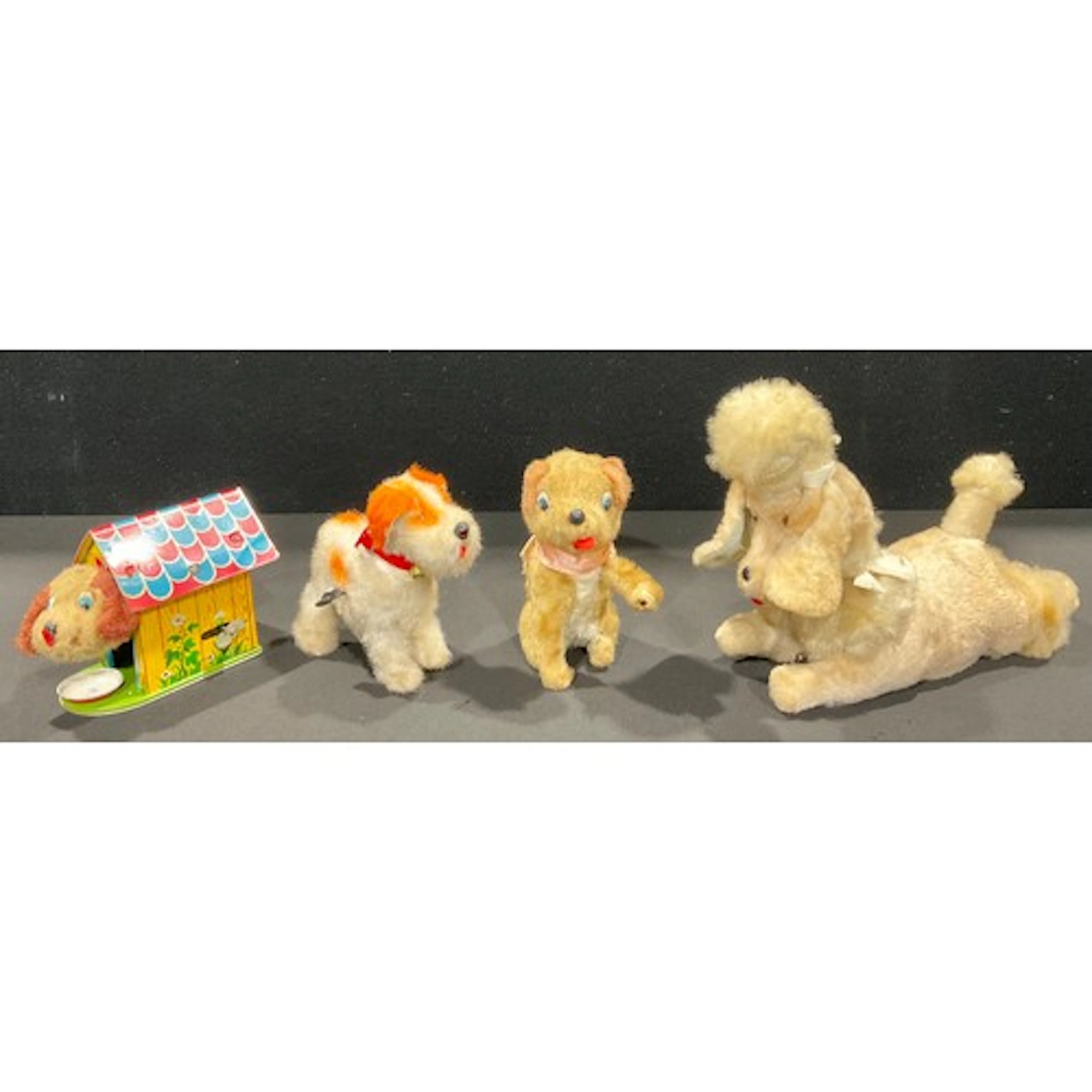 Toys - A 20th century clockwork musical poodle, other, clock...