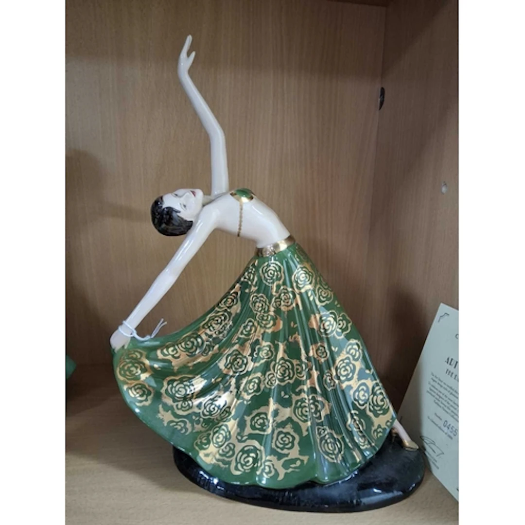 A LIMITED EDITION COALPORT 'ART DECO' FIGURE - THE DANCER, f...