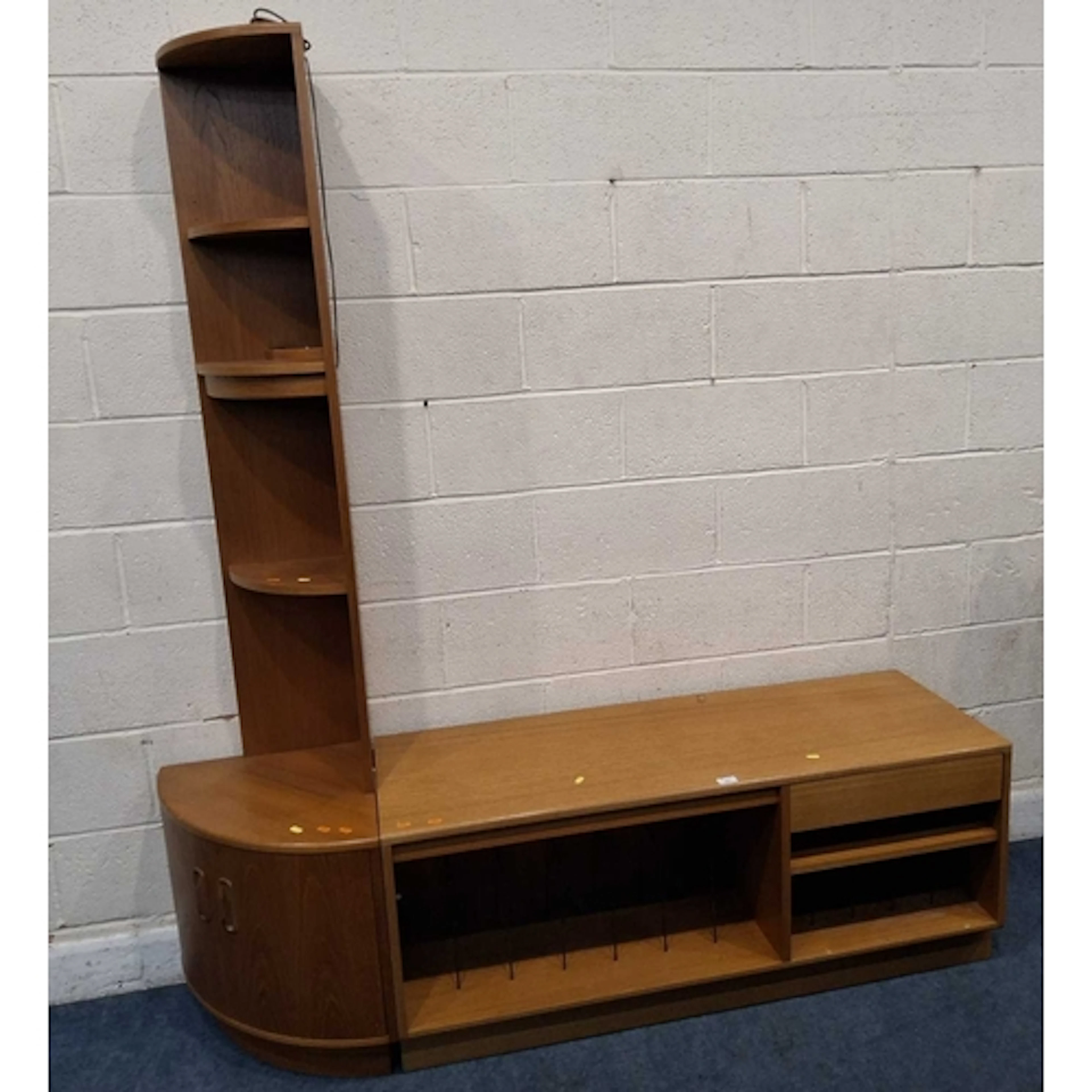 G PLAN, A MID-CENTURY TEAK RECORD CABINET, with a single dra...