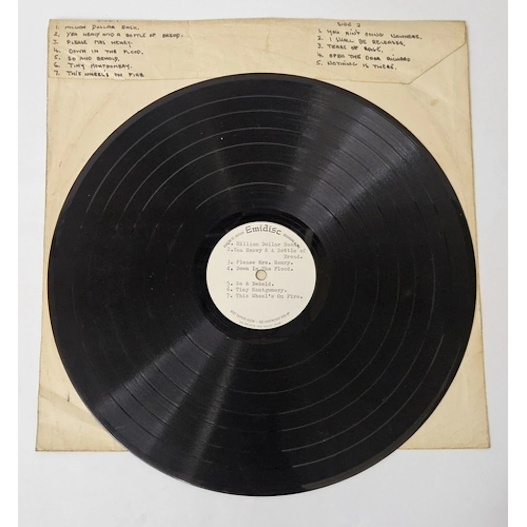 Emidisc/Acetate Test Pressing of Bob Dylan's The Basement Ta...