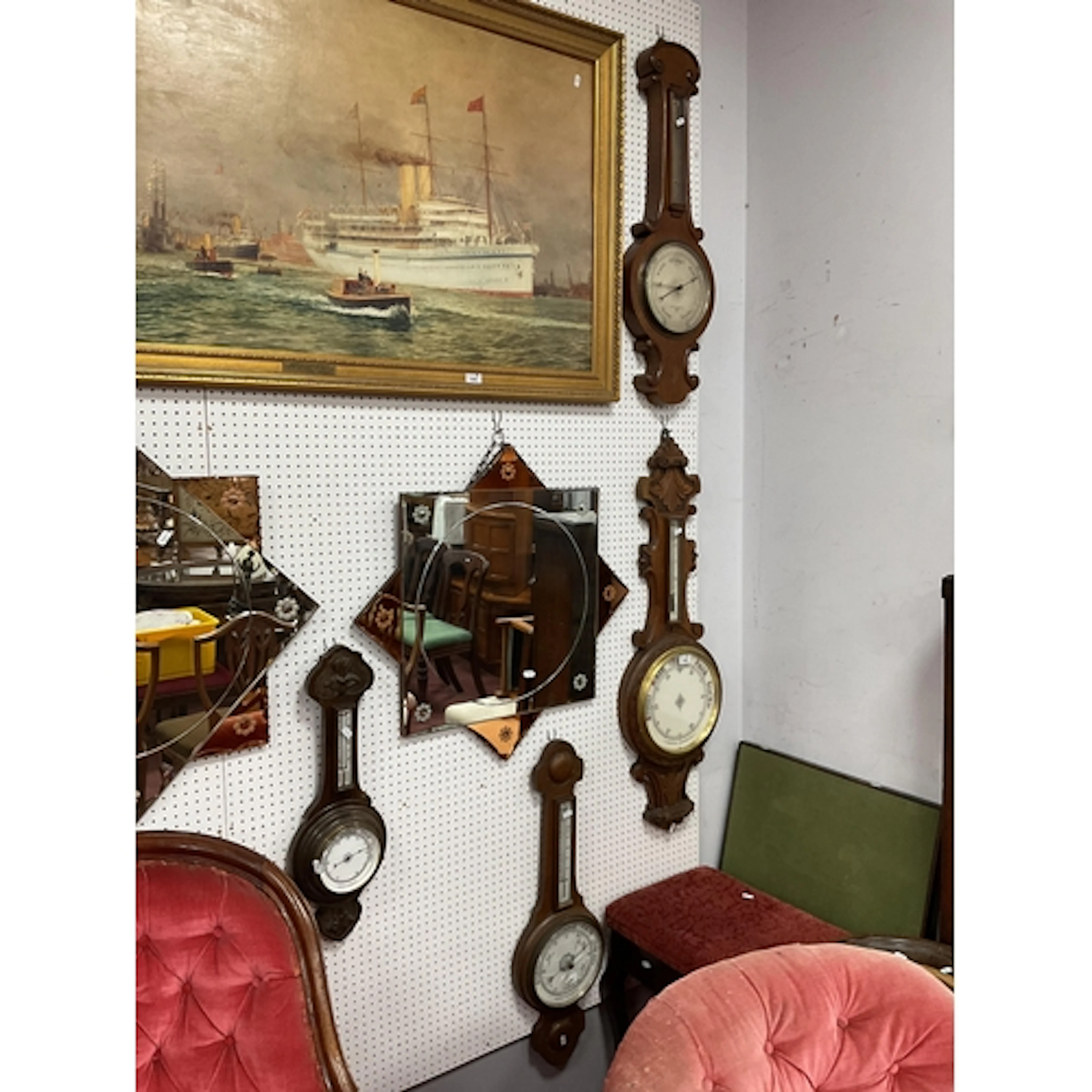 Four vintage late 19th- to early 20th-century banjo-style ba...