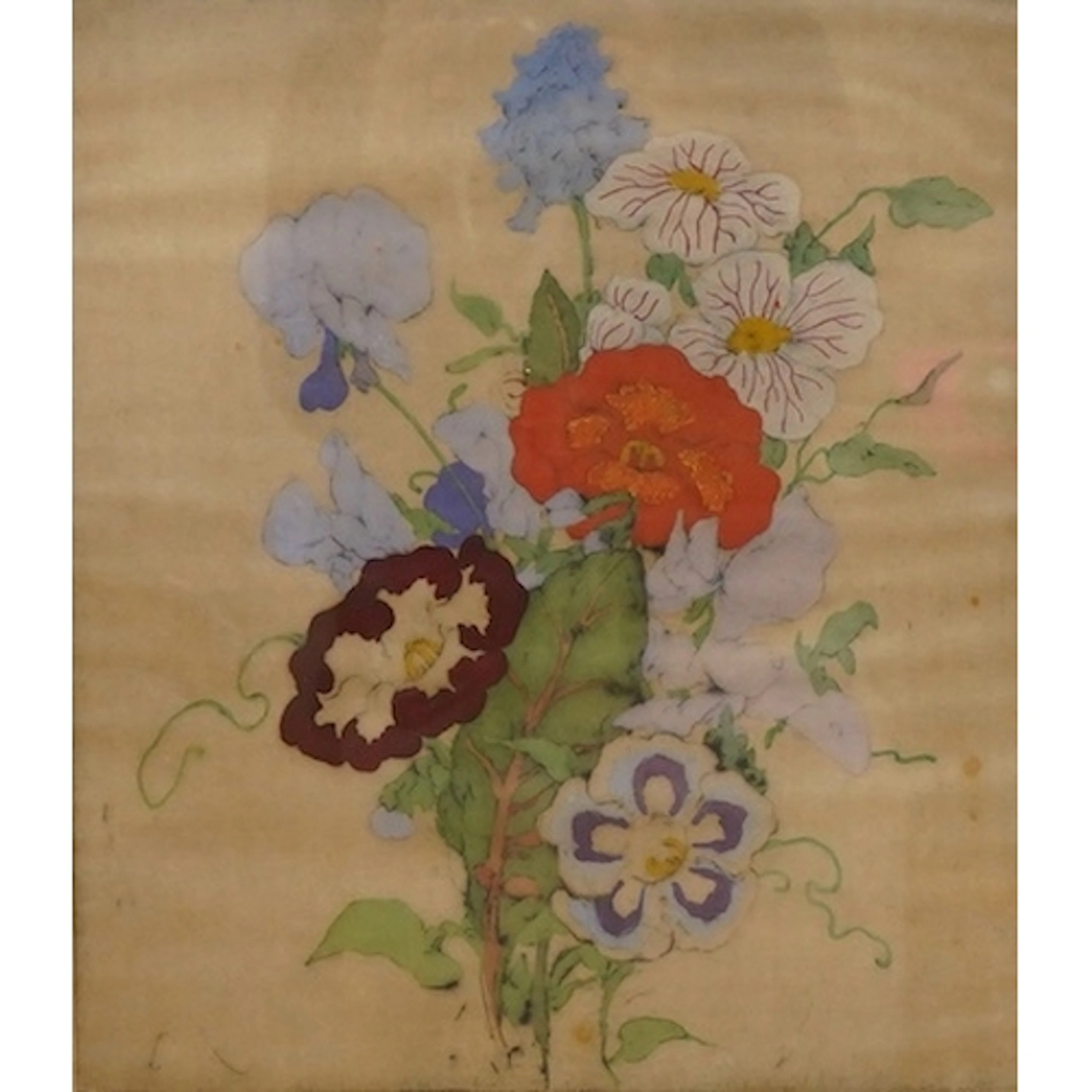 Elyse Ashe-Ford, 'Gloxinias', still life, signed in pencil t...