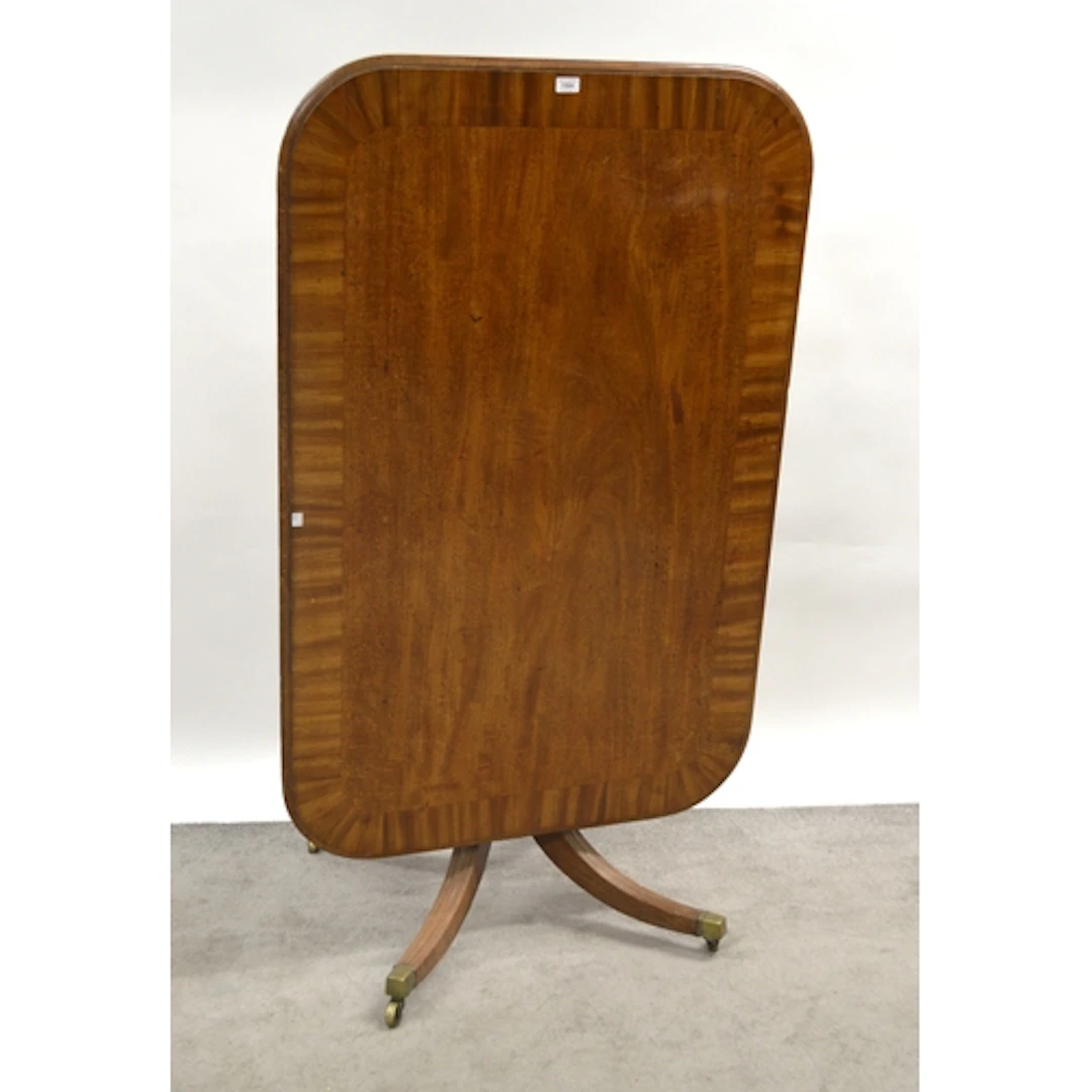 George IV mahogany breakfast table, the rectangular crossban...