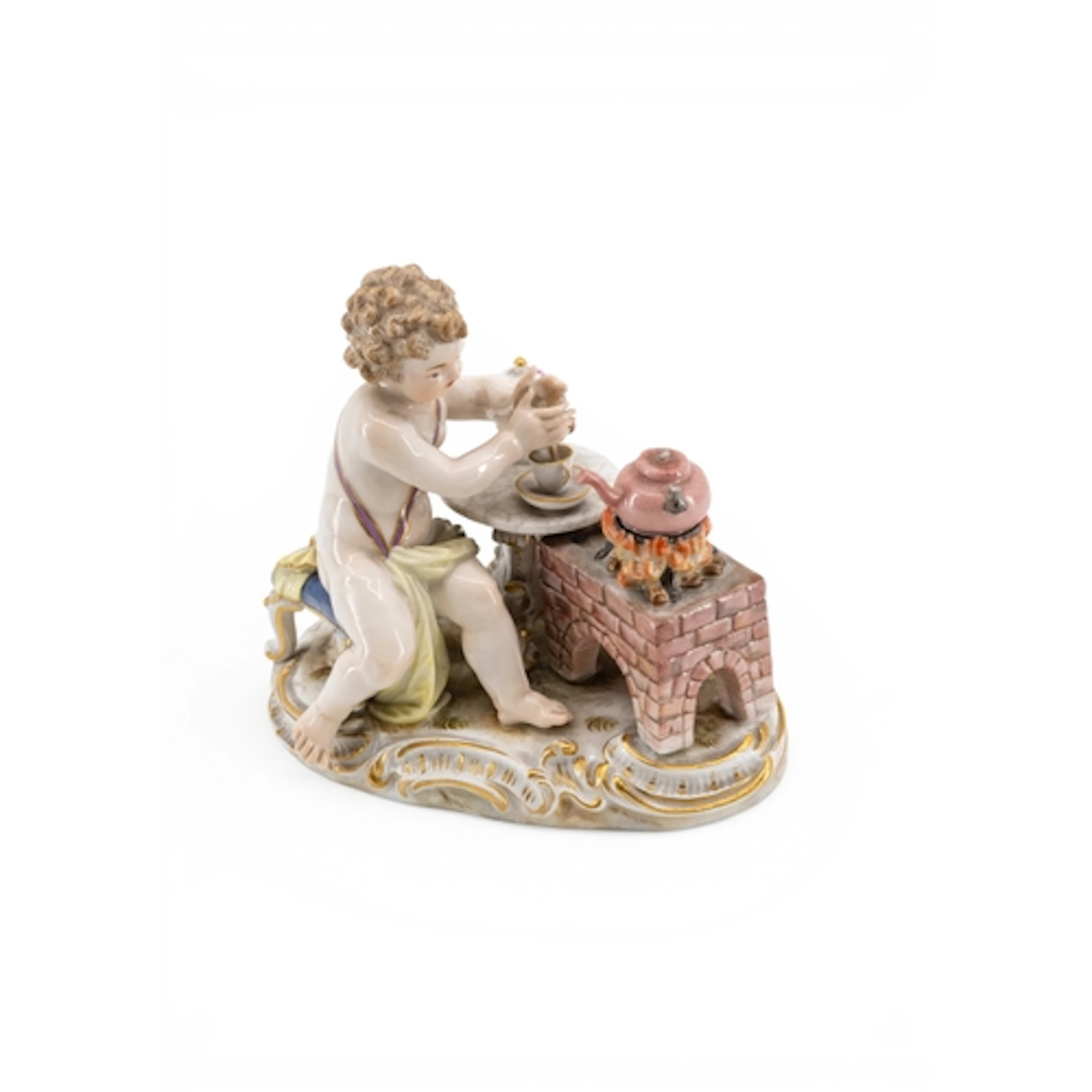 A MEISSEN ALLEGORICAL FIGURE OF 'FIRE' LATE 18TH/EARLY 19TH ...