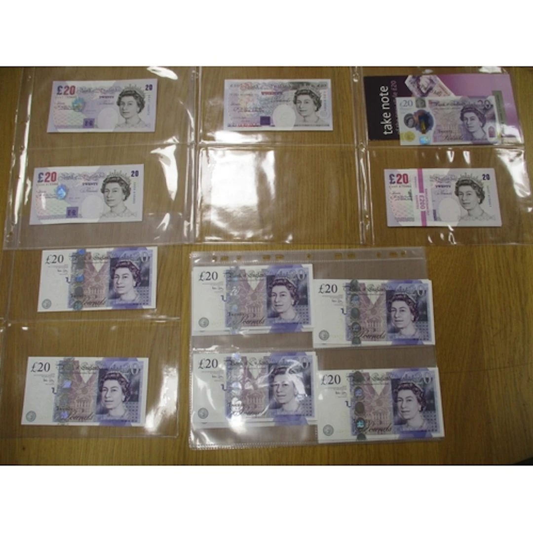Collection of uncirculated £20 with Kentfield, Lowther AA37 ...