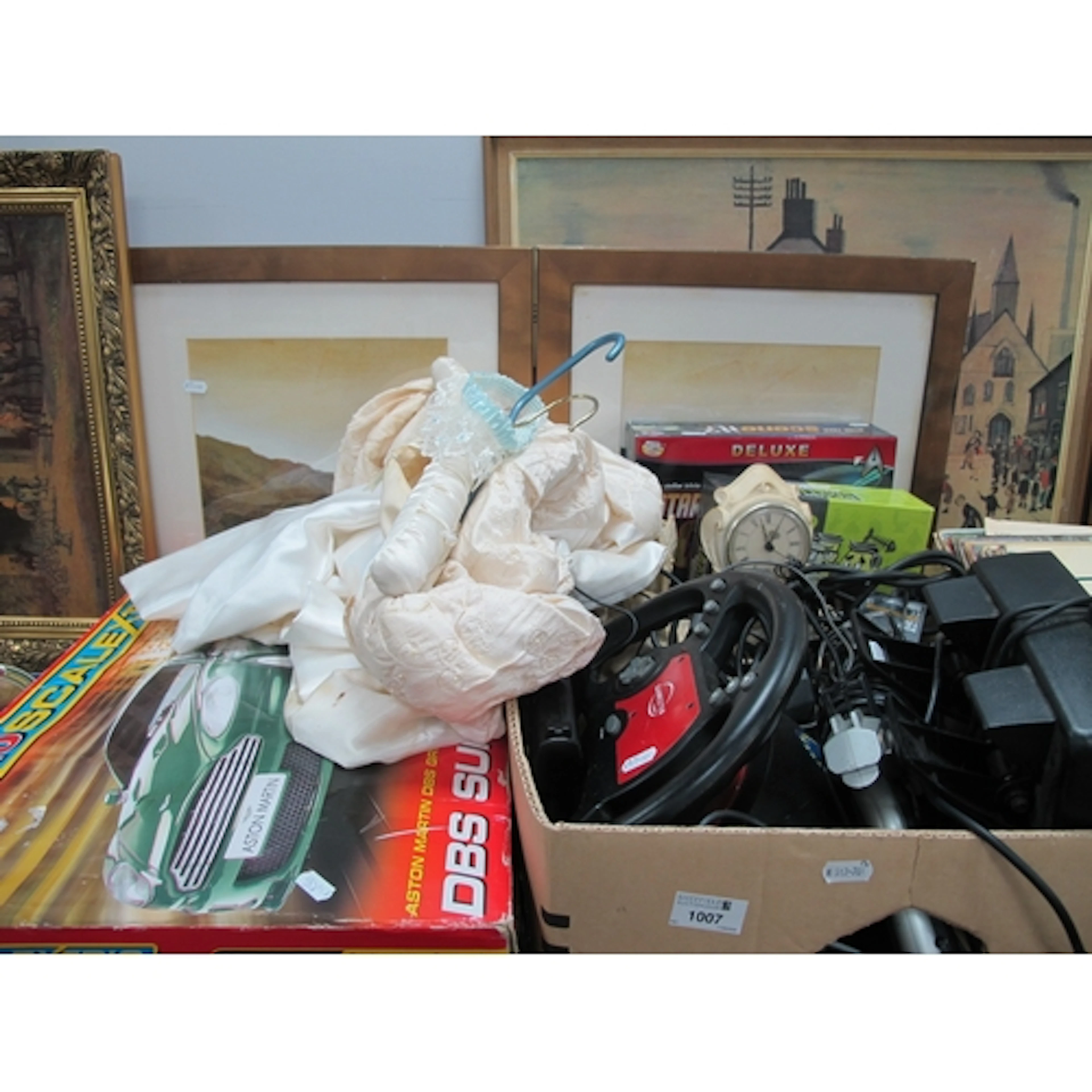 Collectables, including vintage wedding dress, boxed Micro S...