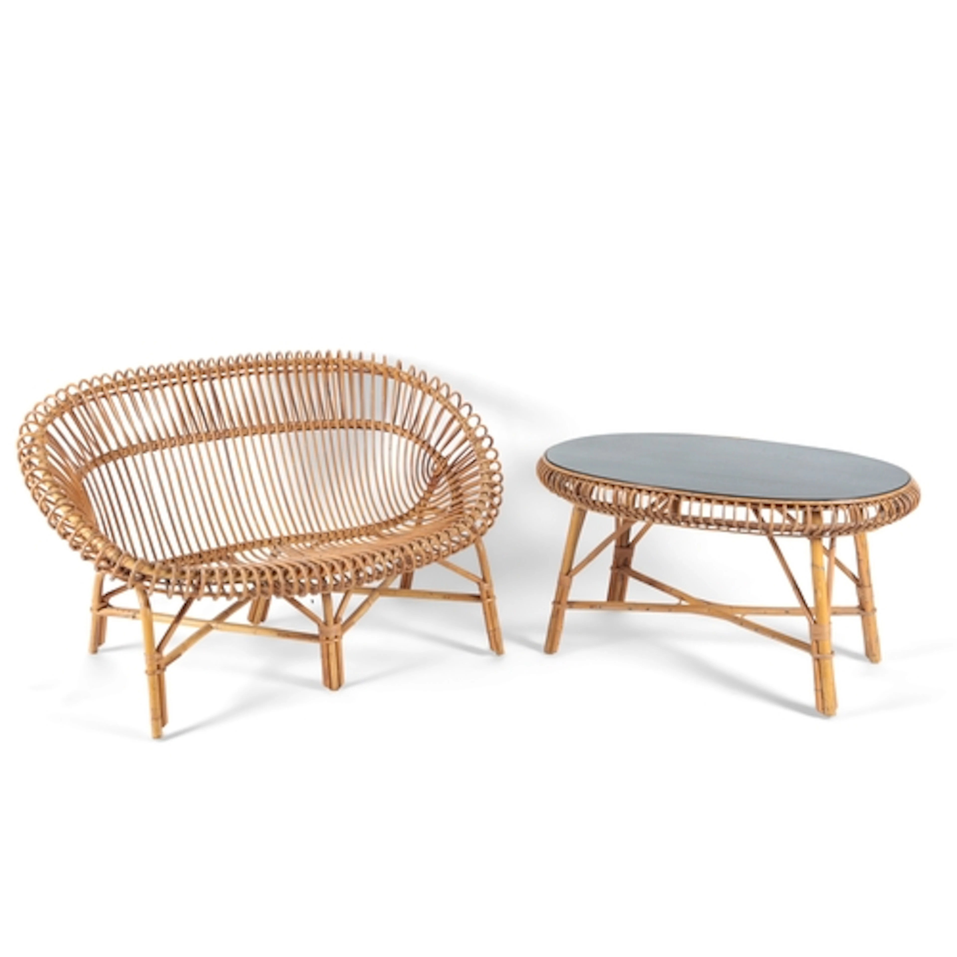 Franco Albini (Italian, 1905-1977): A sofa and coffee table,...