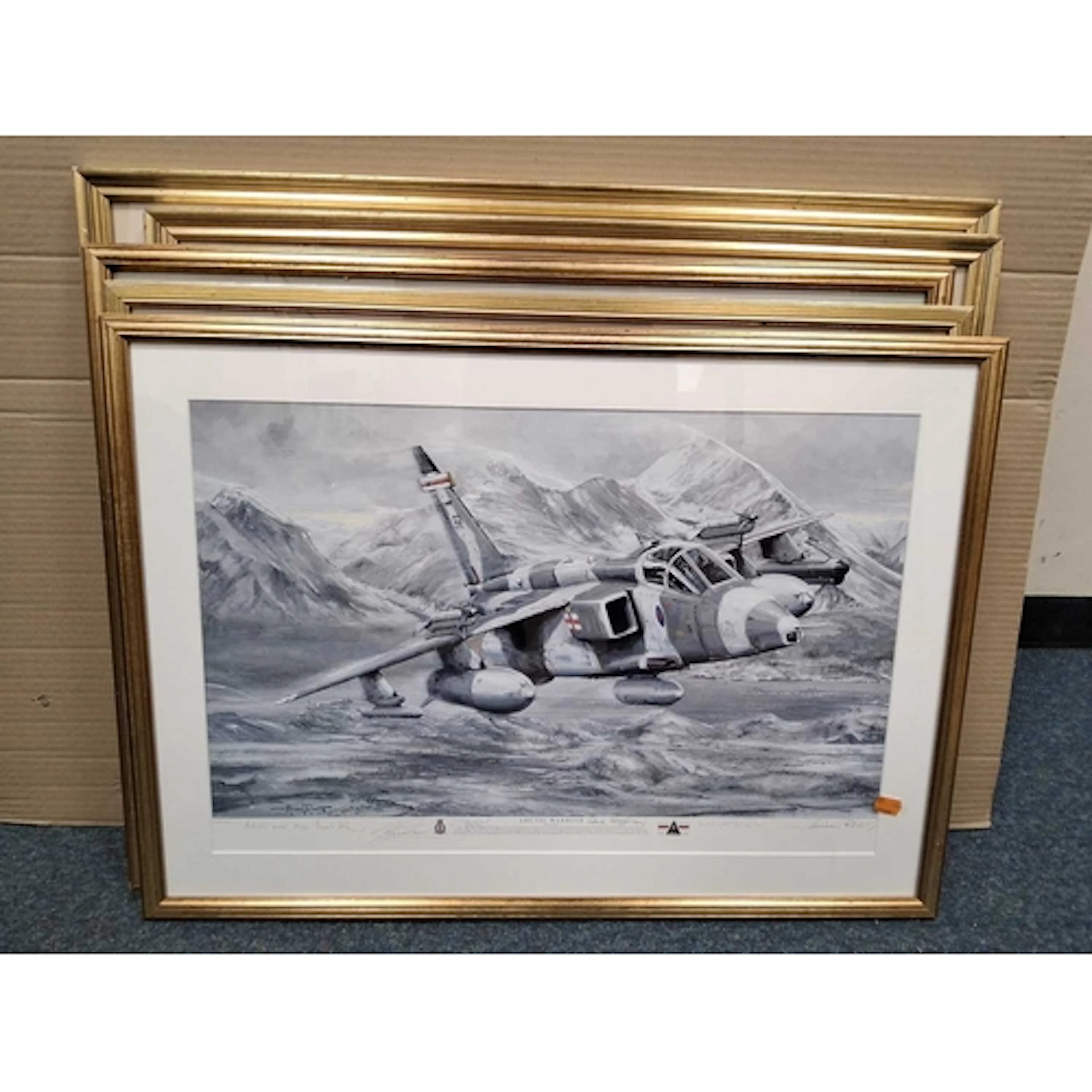 MICHAEL RONDOT (CONTEMPORARY) FIVE LIMITED EDITION RAF JAGUA...