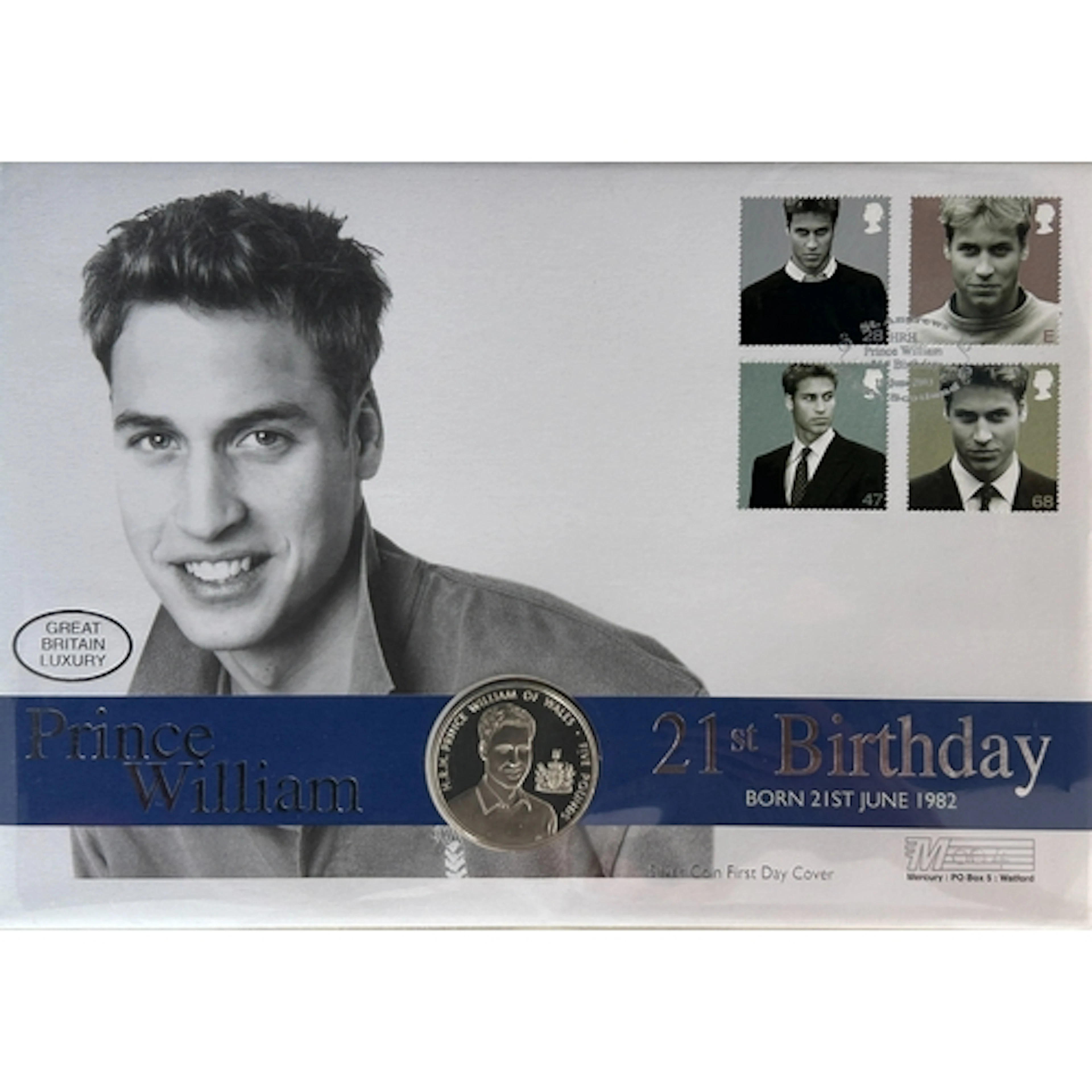 A group of eight Royalty-themed commemorative silver coin co...