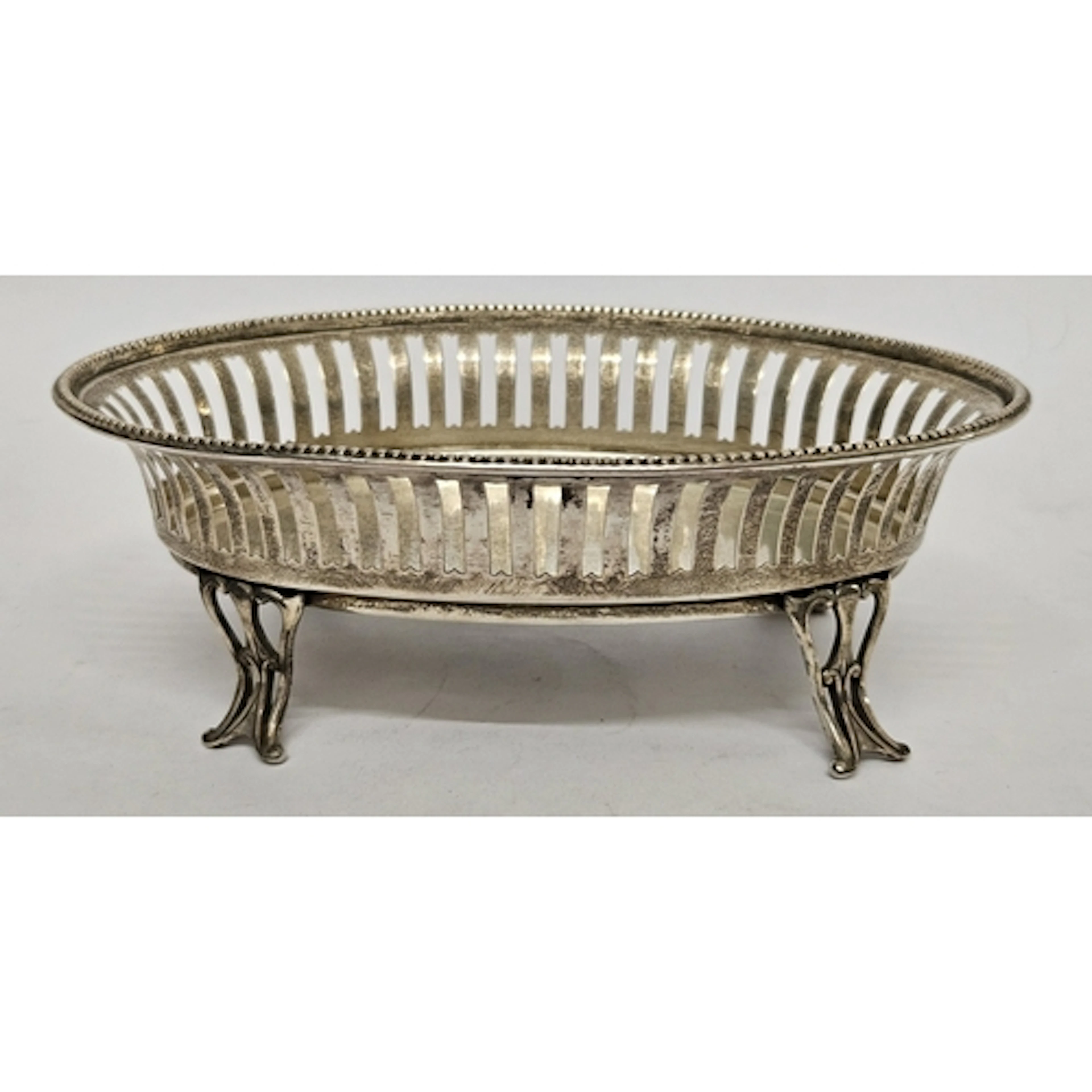 Antique Hallmarked Silver Walker & Hall Oval Footed Centre P...