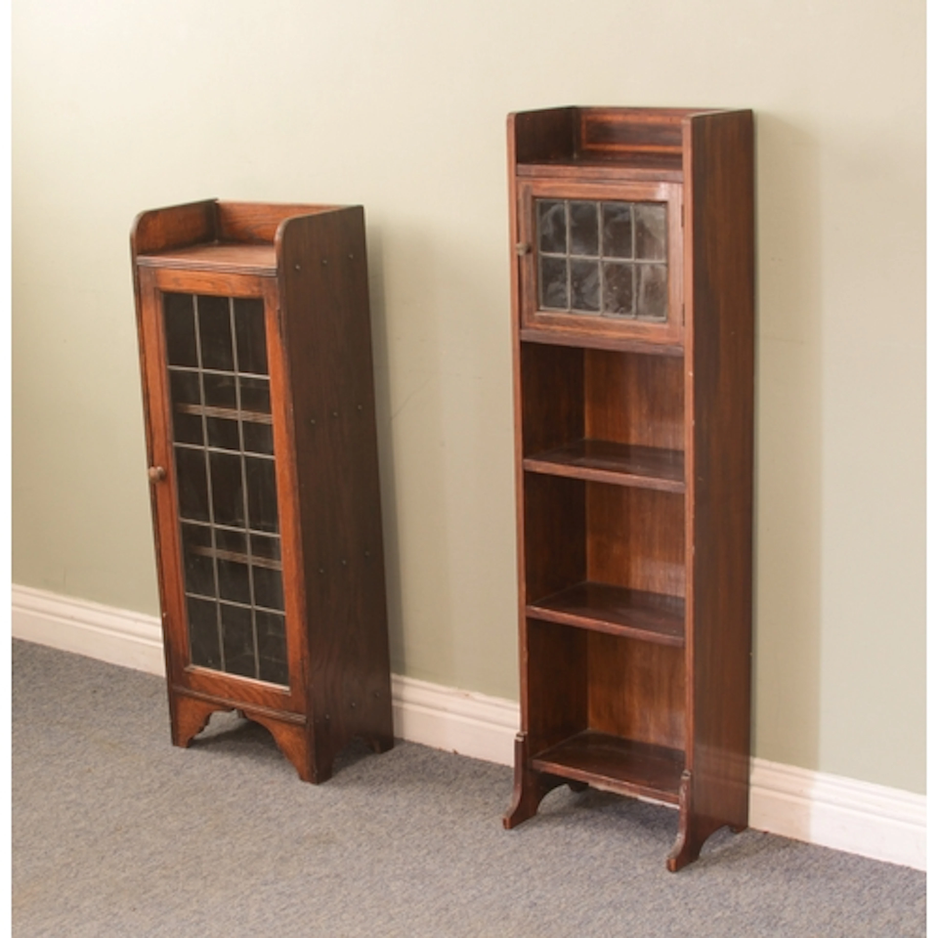 Two small oak bookcases, one by Liberty of London - the Libe...