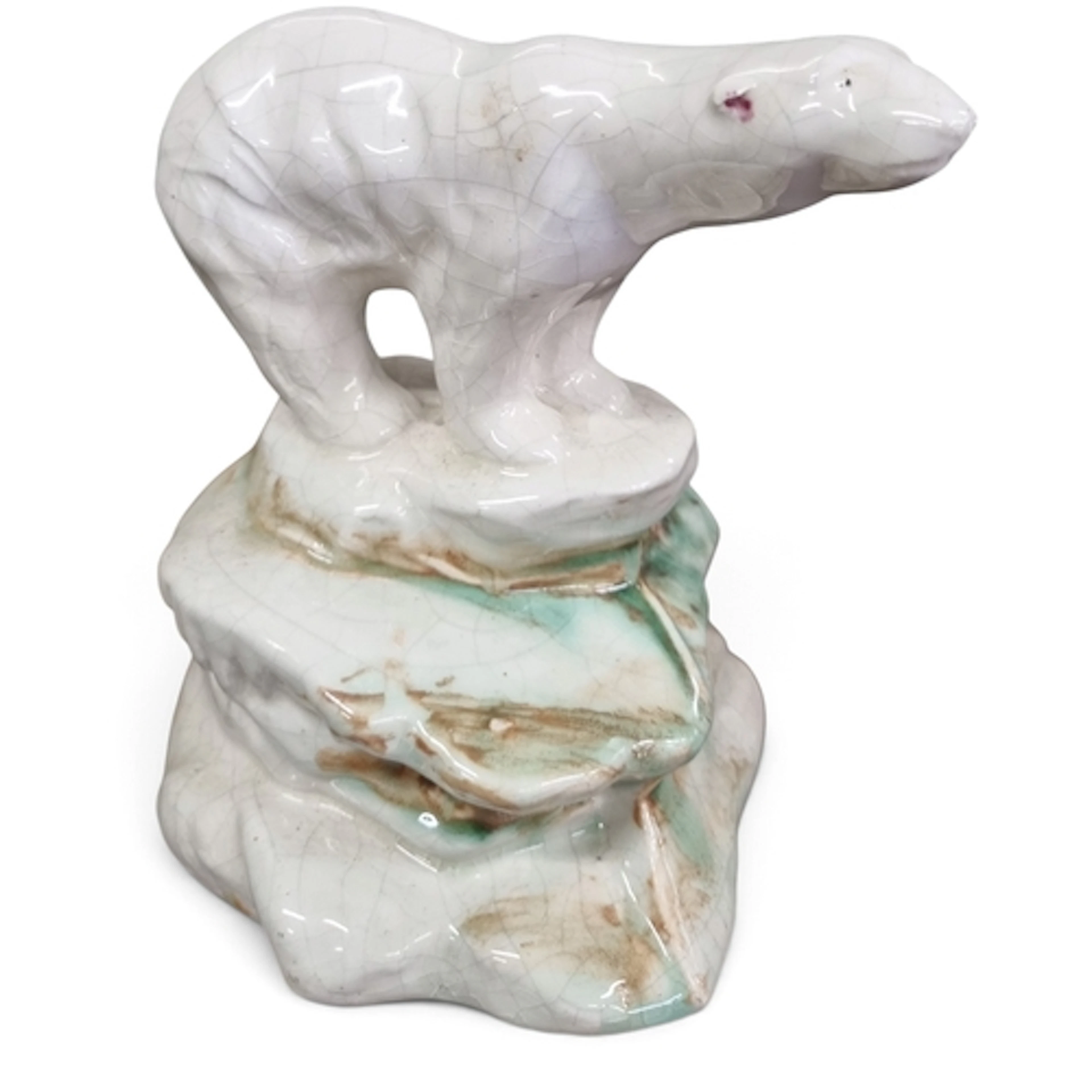 A rare mid 19th Century Staffordshire Polar Bear Figure. H 1...