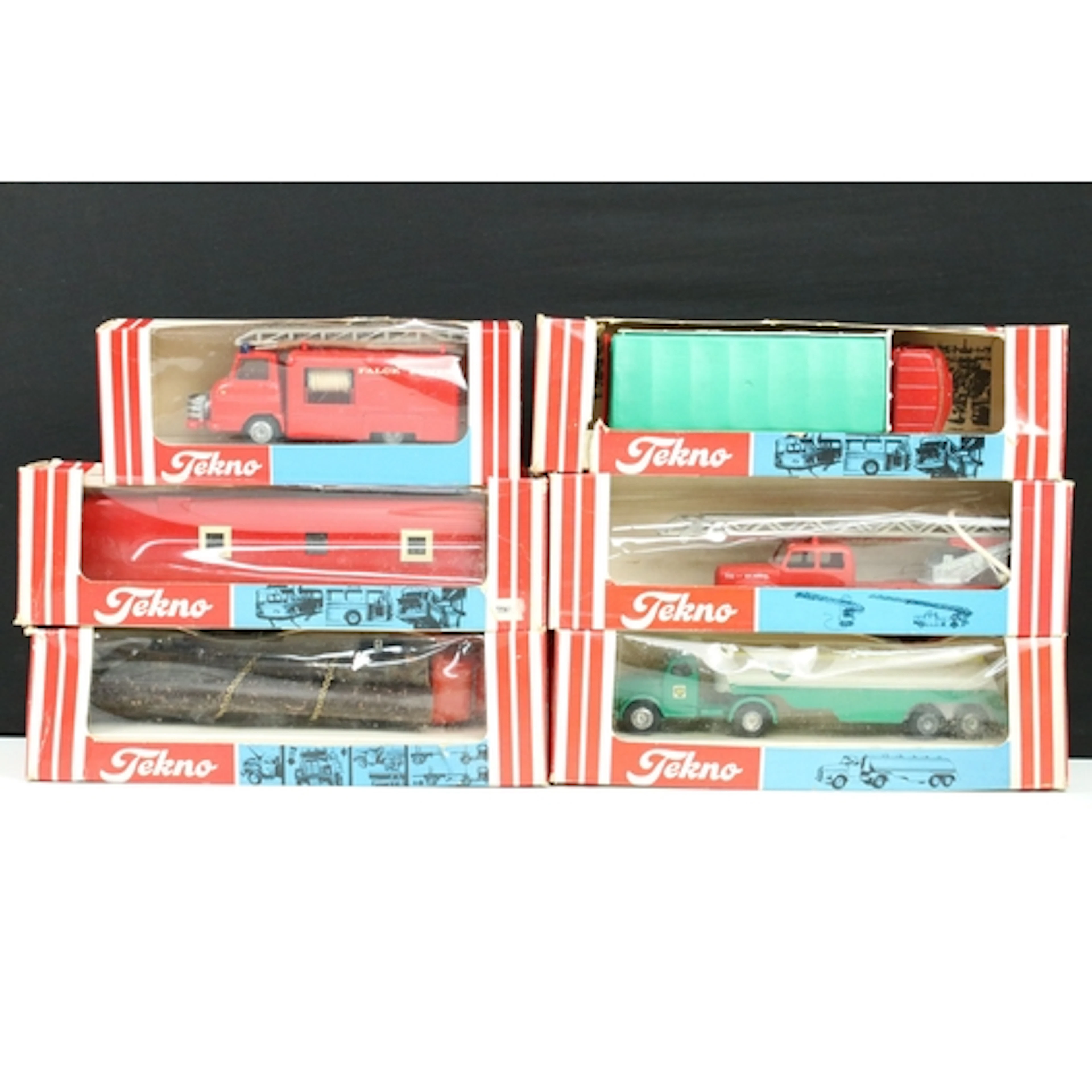 Six boxed Tekno 1/50 commercial and haulage diecast models t...