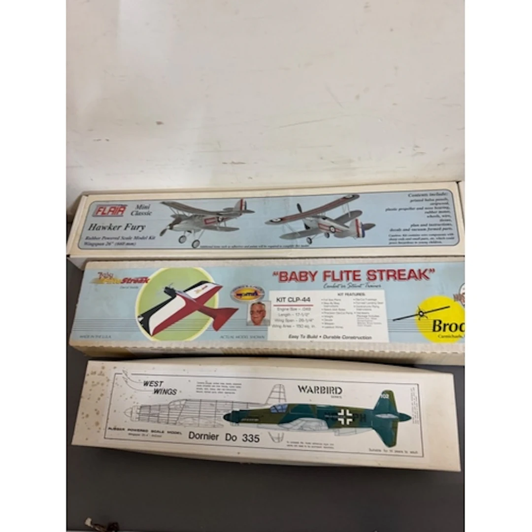 Three model kit planes by Flair, west wing etc - Hawker fur...