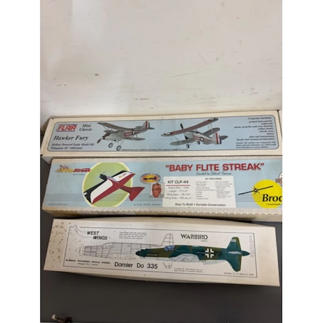 Three model kit planes by Flair, west wing etc - Hawker fur...