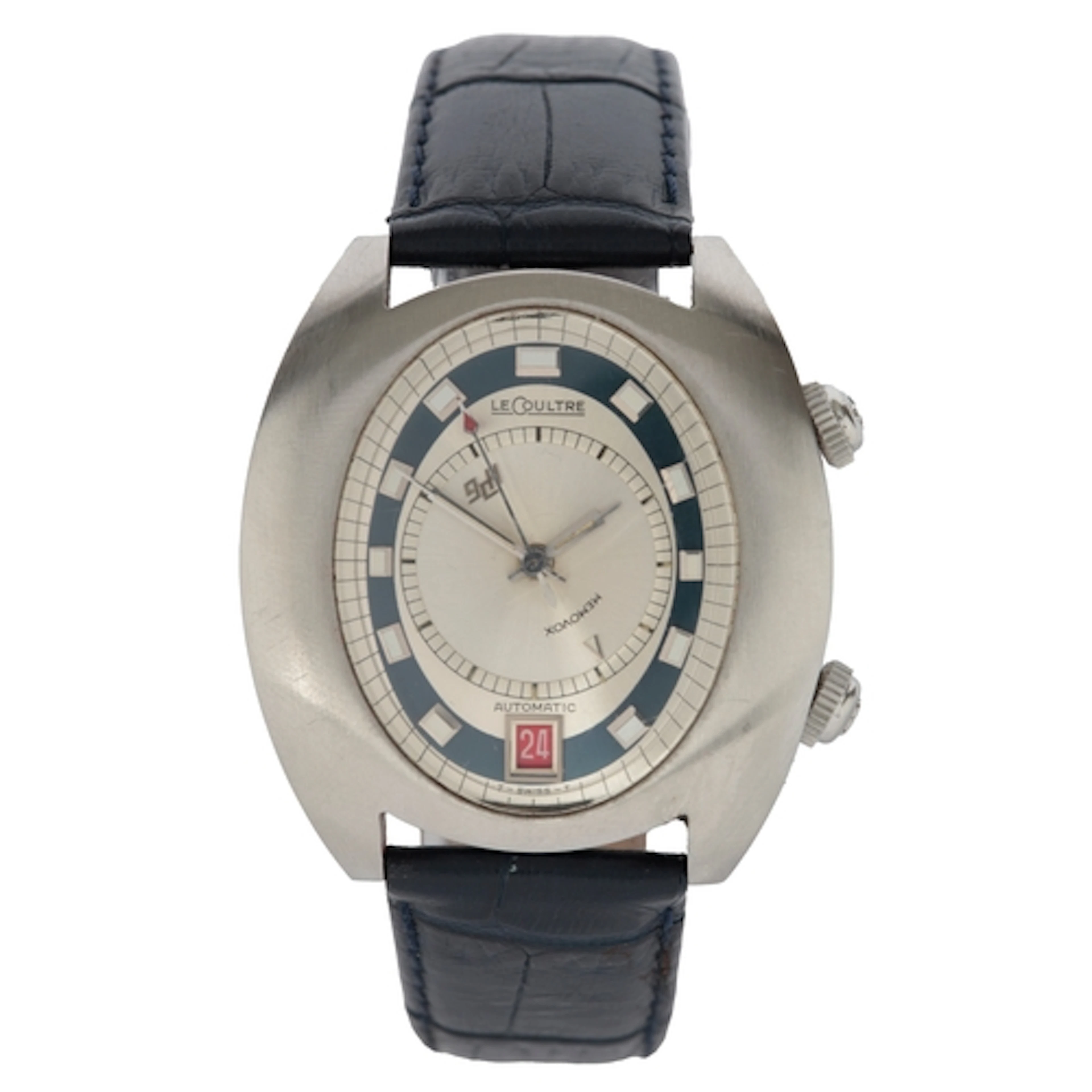 A gentleman's 1960's/1970's stainless steel Le Coultre Memov...