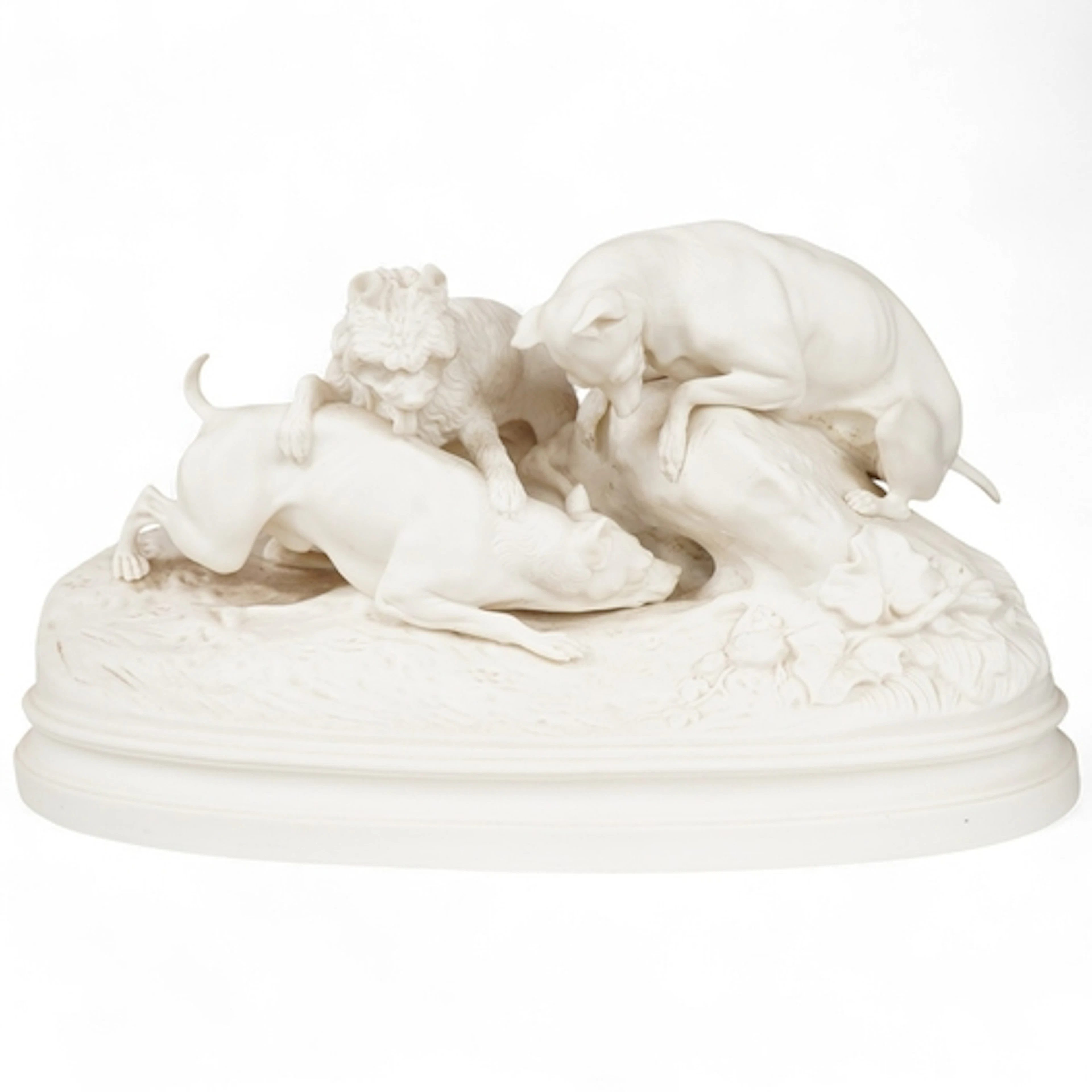After Pierre-Jules Mene (1810-1879), a parian group, 'Le Cha...