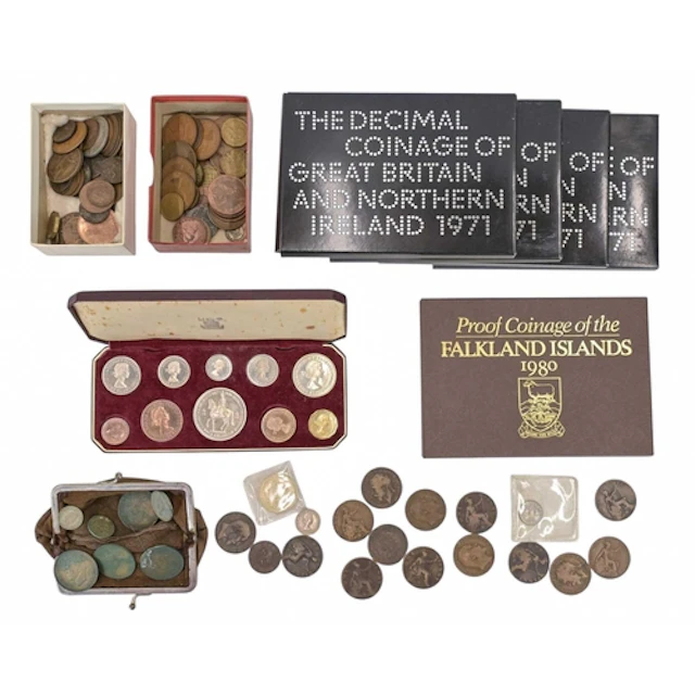 GB and Foreign Misc Coinage including 1953 Proof Set. Box co...