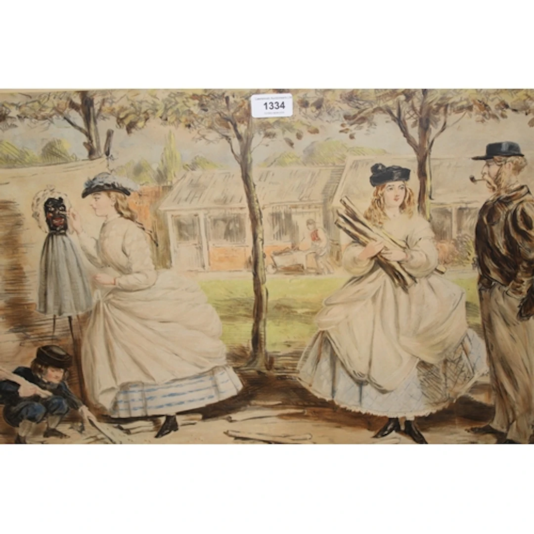 After John Leech, chromolithograph ' A Shocking Young Lady I...