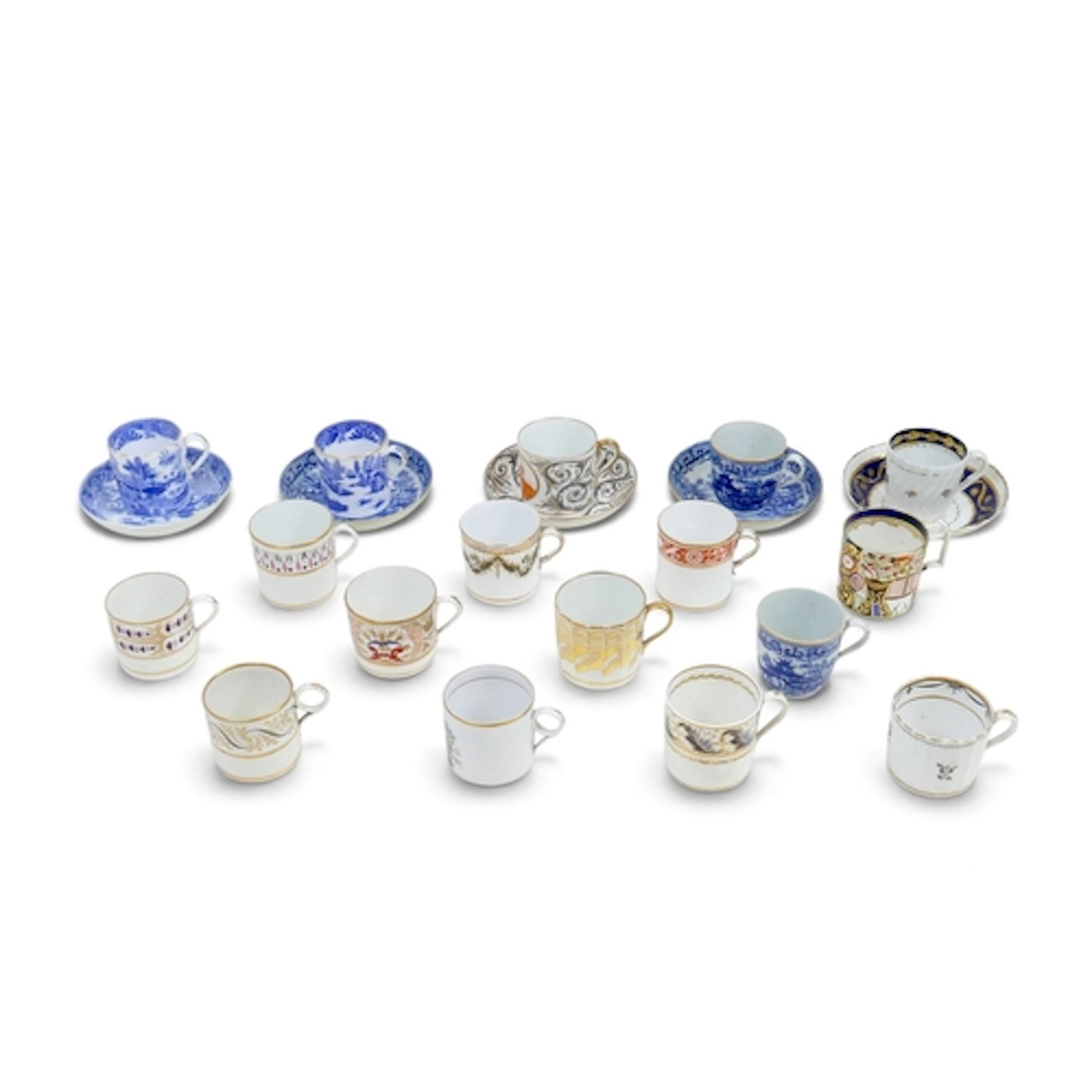 A COLLECTION OF SIXTEEN 19TH CENTURY COFFEE CANS. five with ...