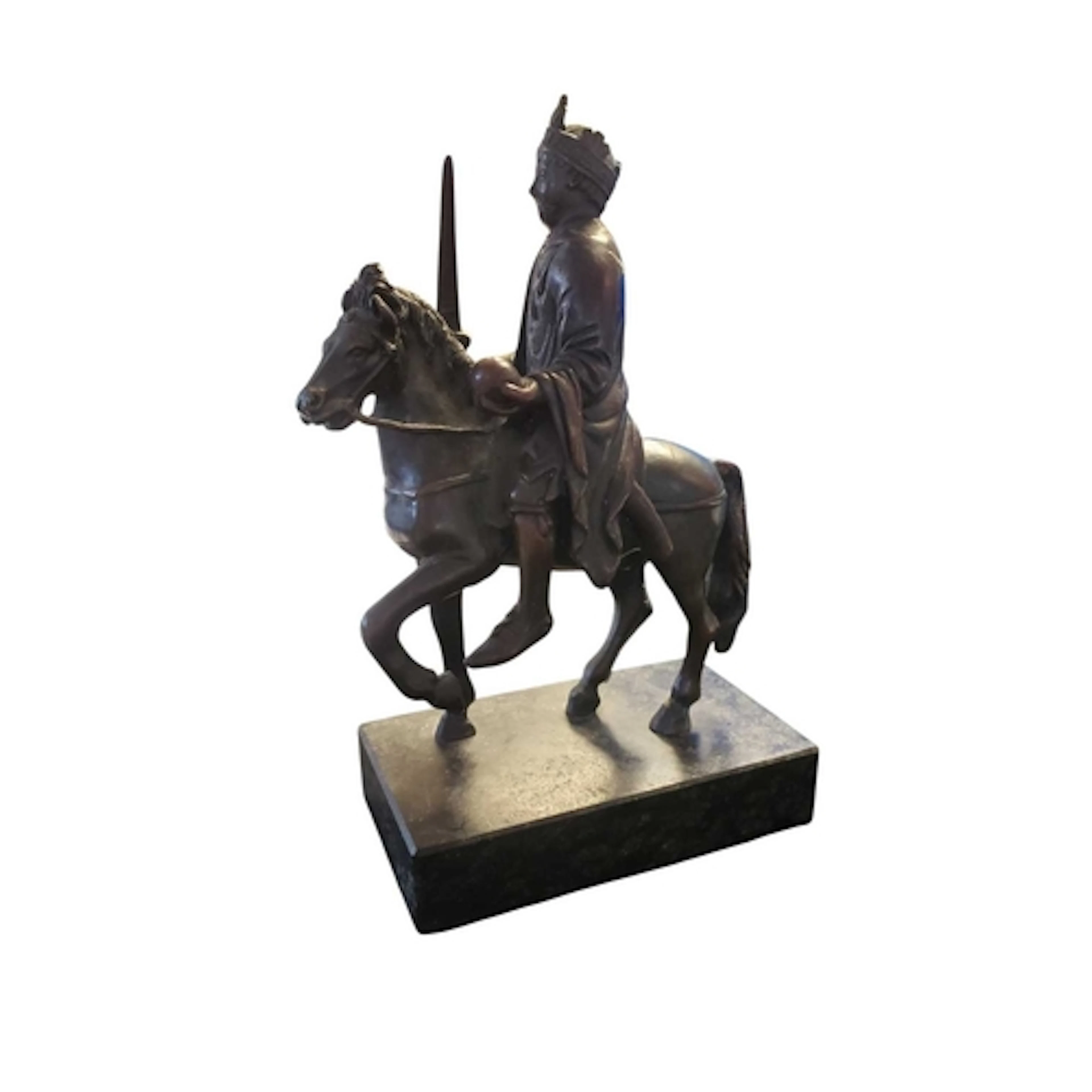 A 20th century reproduction bronze Carolingian Empire Equest...