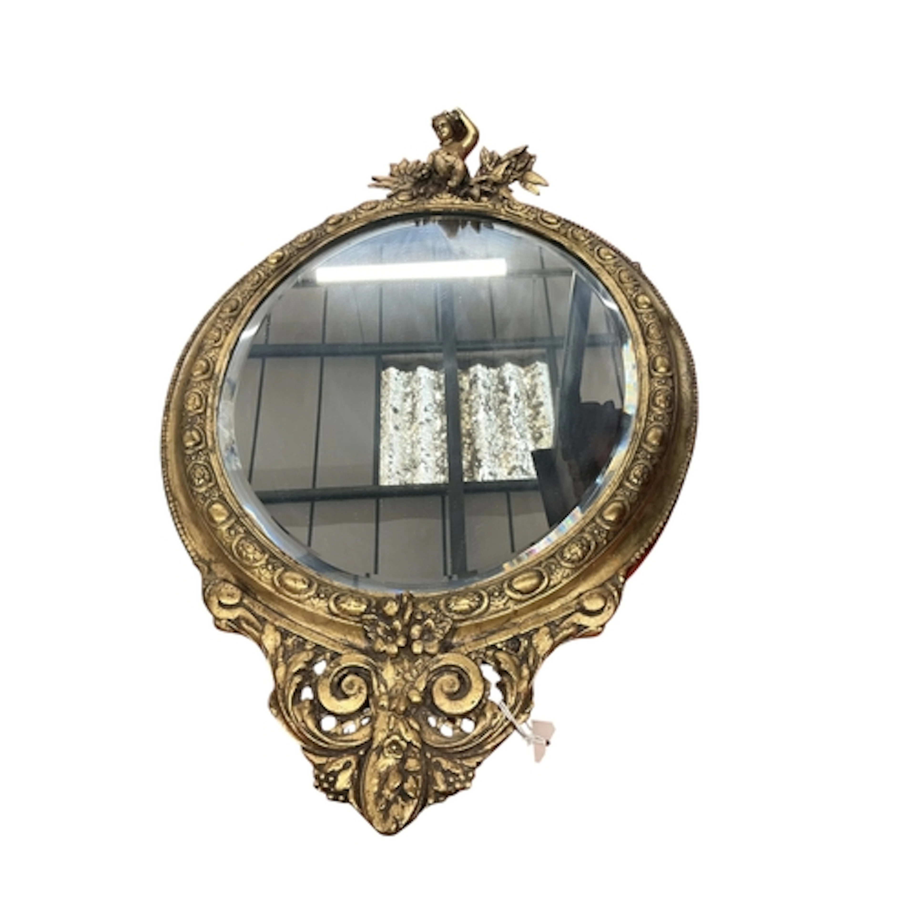 A Victorian oval gilt gesso wall mirror, width 54cm, height ...
