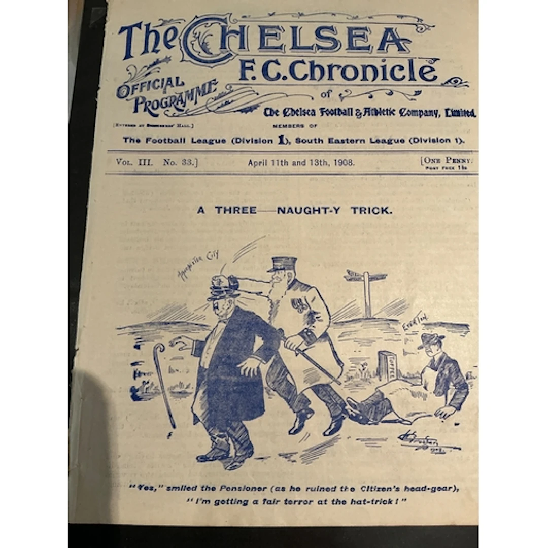 1907 - 1908 Chelsea v Preston + Clapton Orient Football Prog...