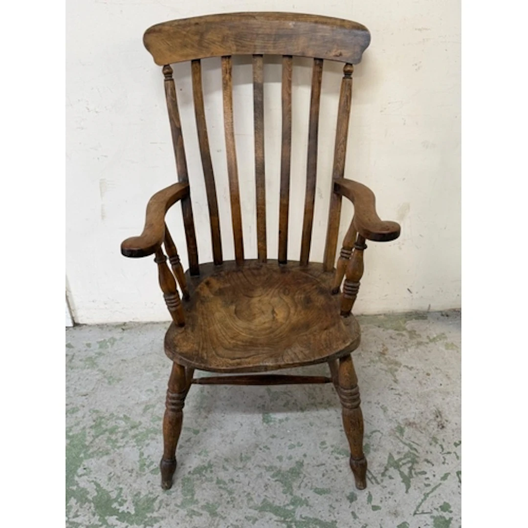 A Elm and Beech Windsor chair, this country slat back chair ...