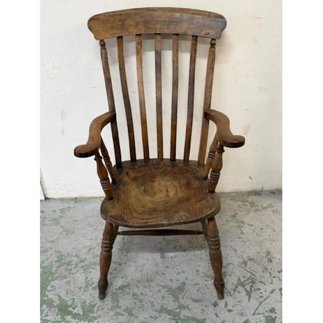 A Elm and Beech Windsor chair, this country slat back chair ...