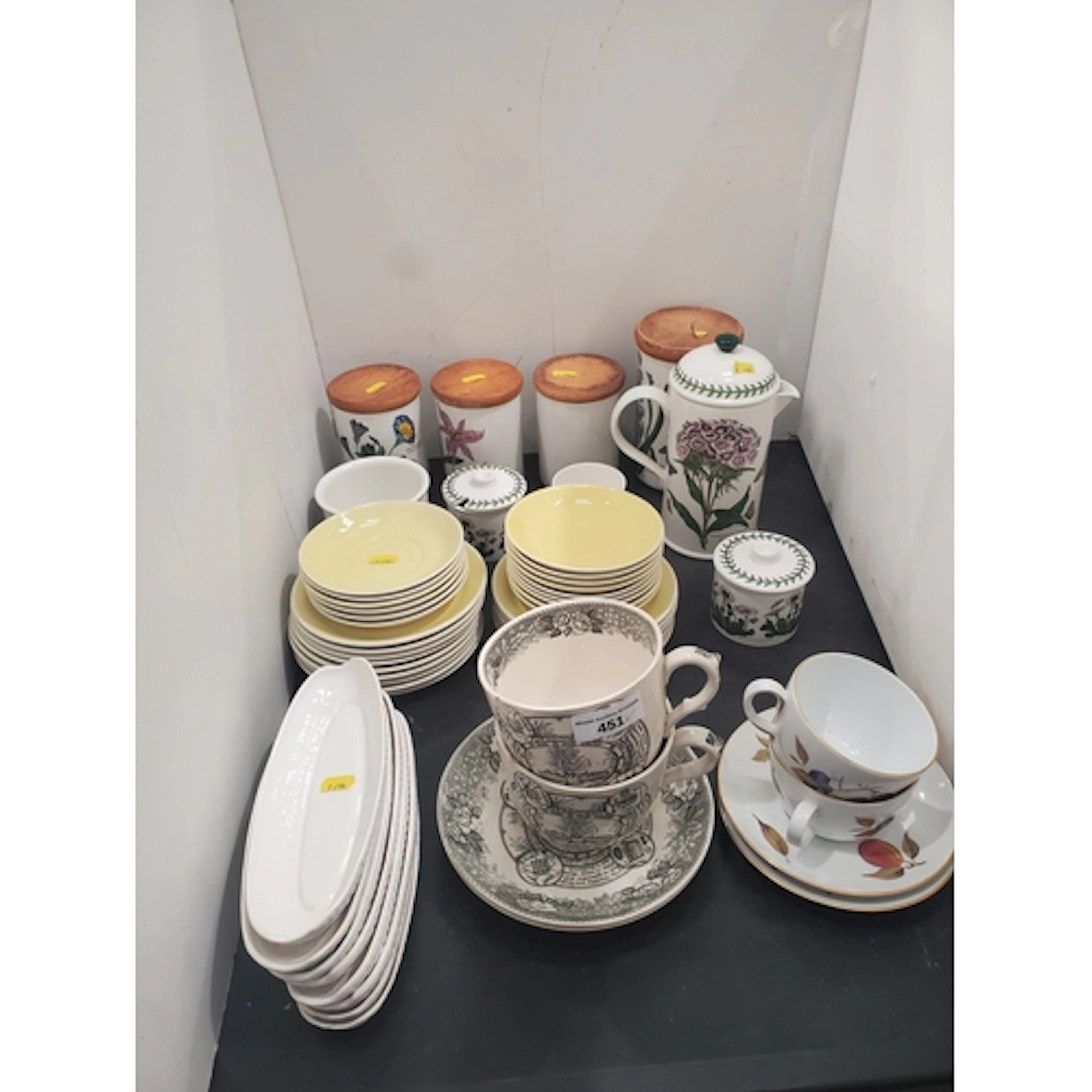 A collection of Portmerion Preserve Jars, pair of large Adam...