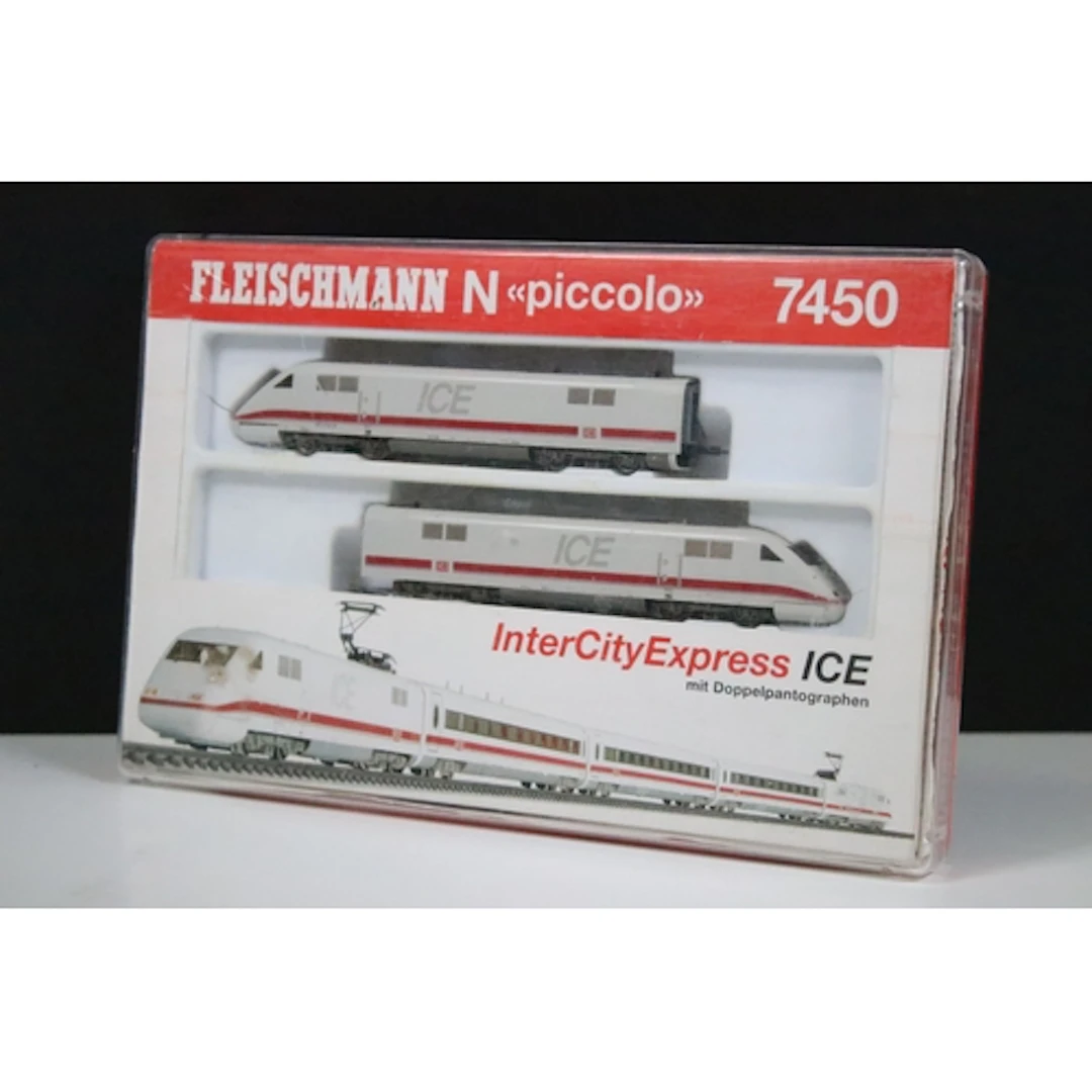Cased Fleischmann Piccolo N gauge 7450 InterCity Express ICE...