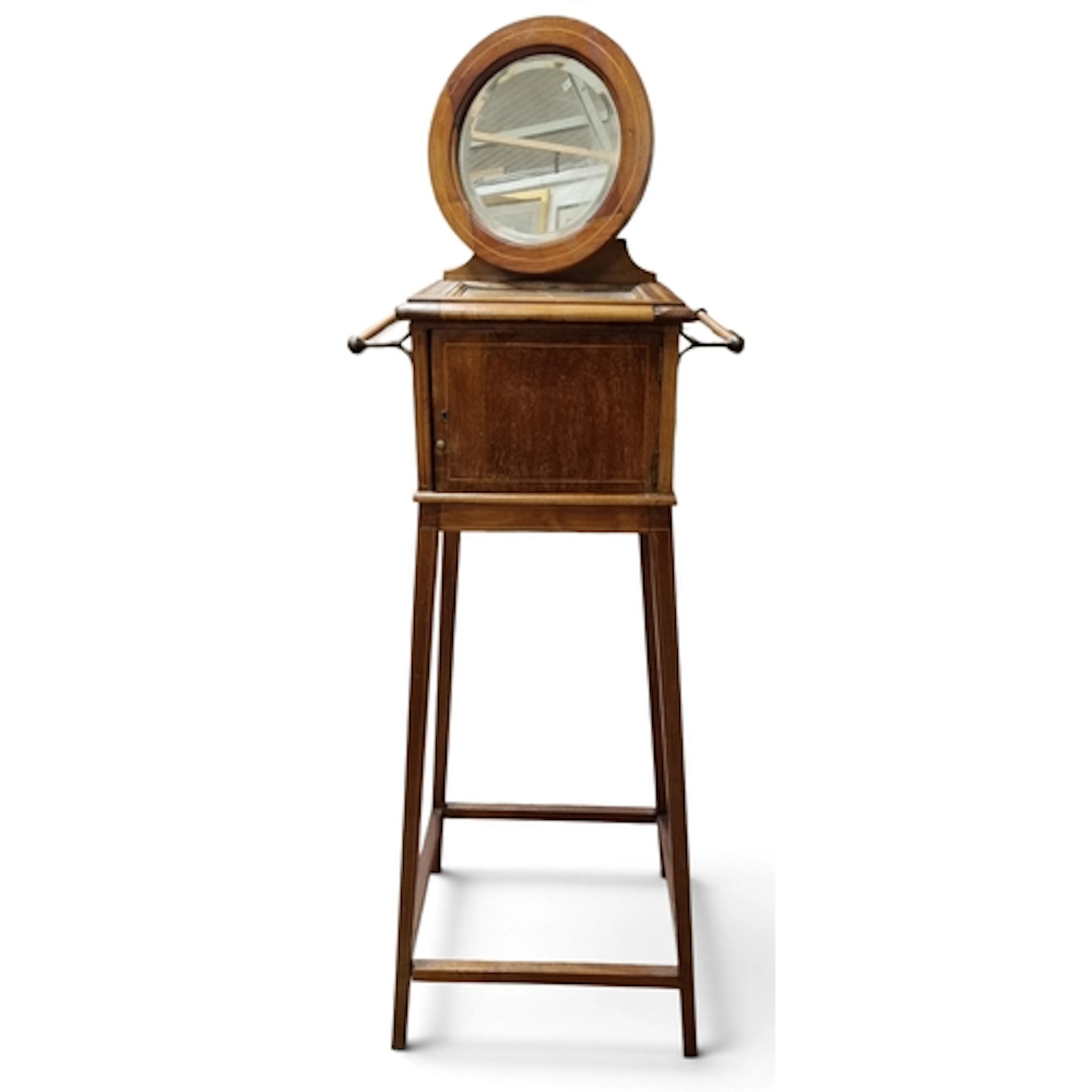 An Edwardian Mahogany Vanity Stand with single door front an...