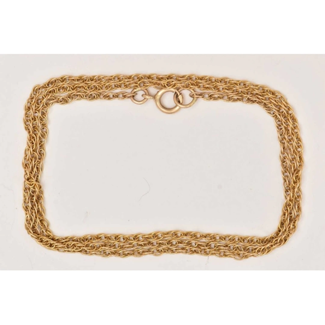 A YELLOW METAL ROPE TWIST CHAIN, fine yellow metal Prince of...