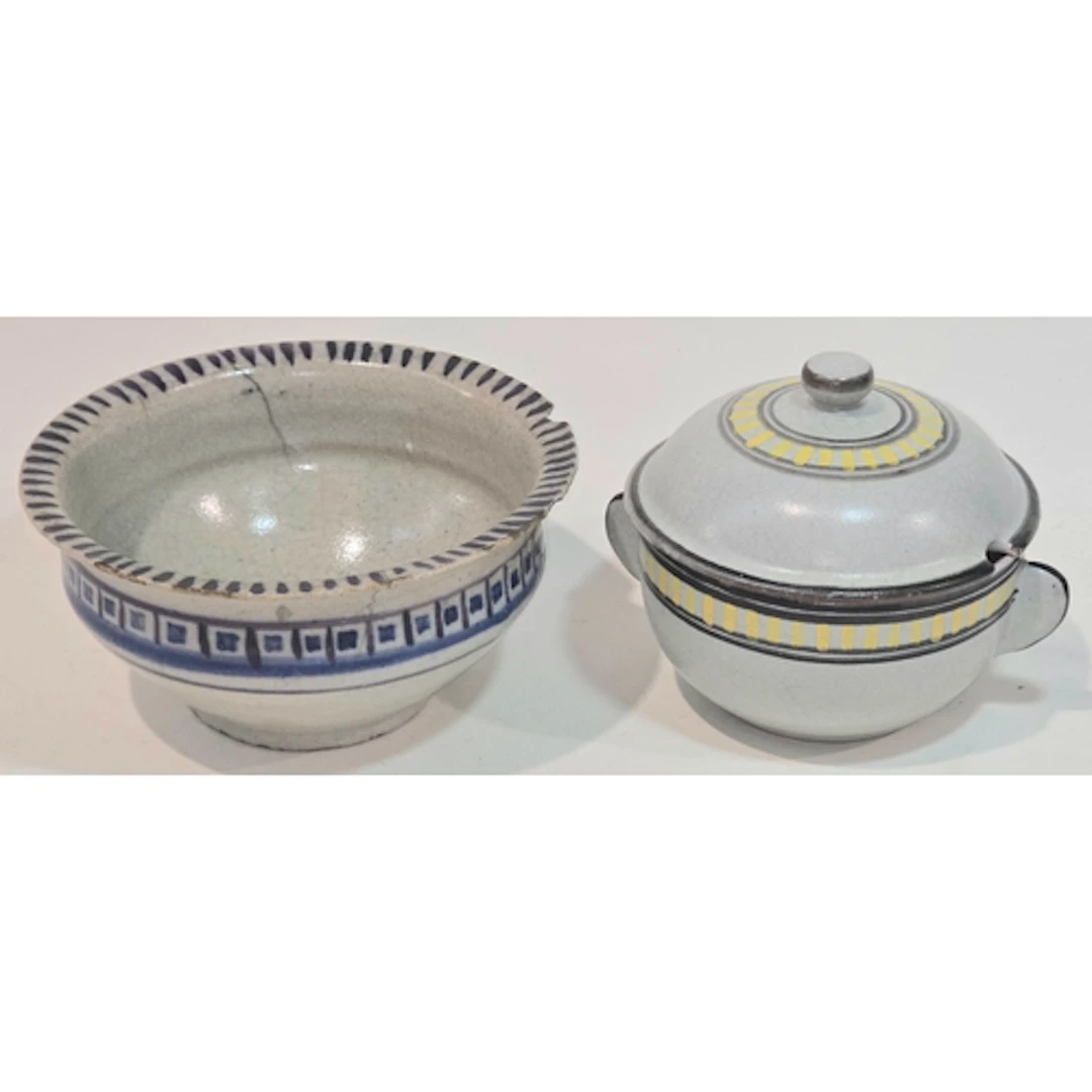 Poole Pottery lidded pot decorated by Margaret Holder togeth...