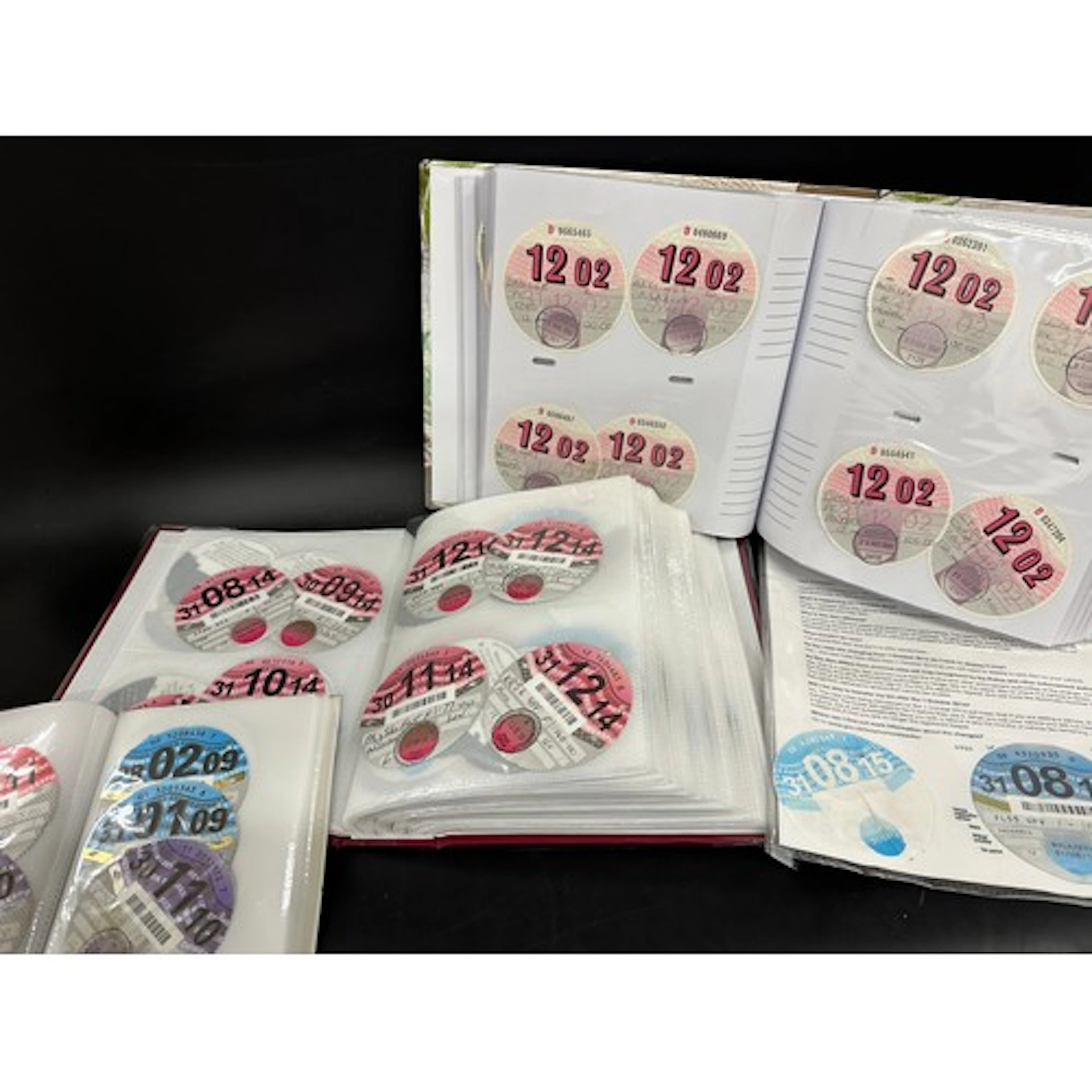 A large collection of tax discs, including one 1946 and 1950...