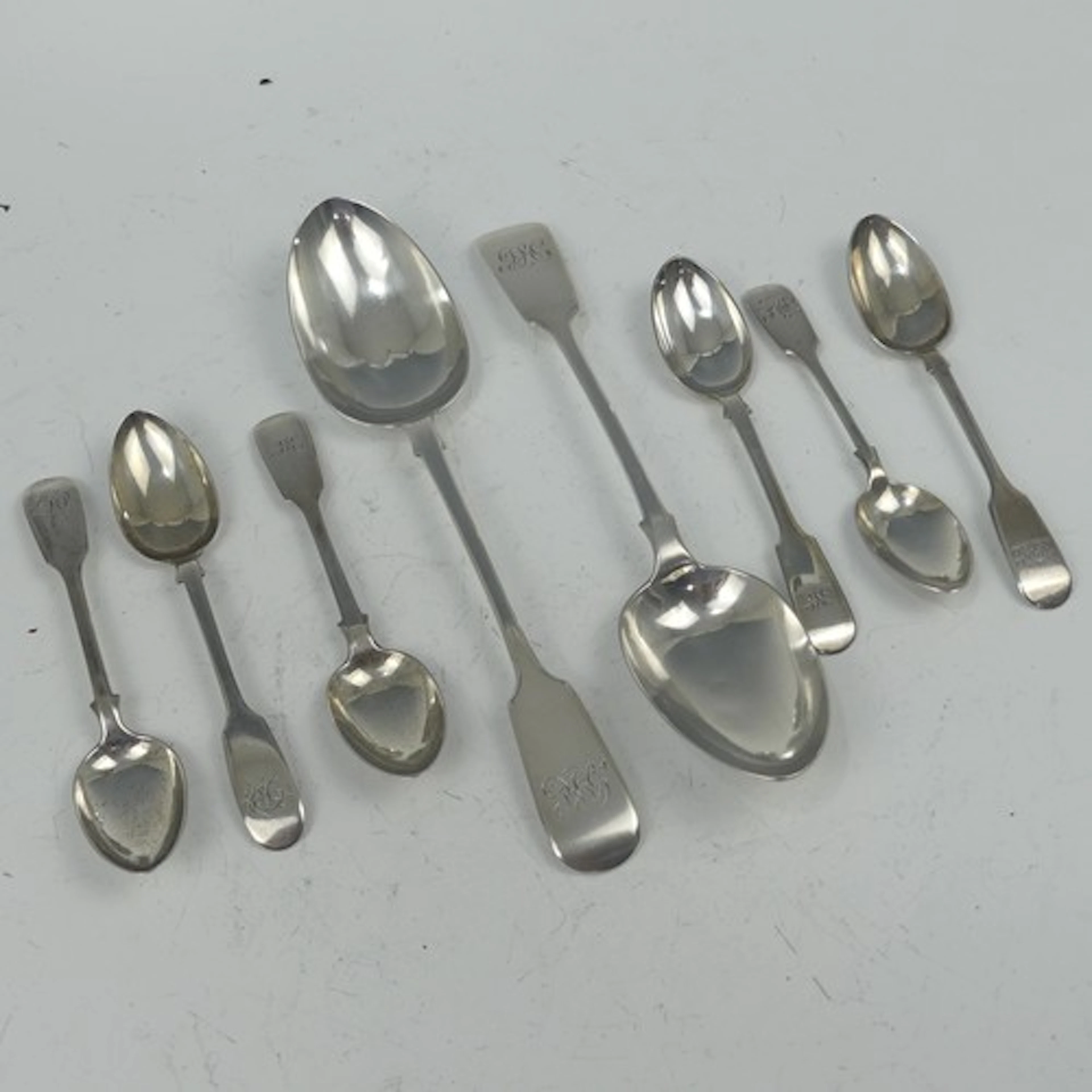 A pair of Victorian silver Table Spoons, by Thomas Hart Ston...