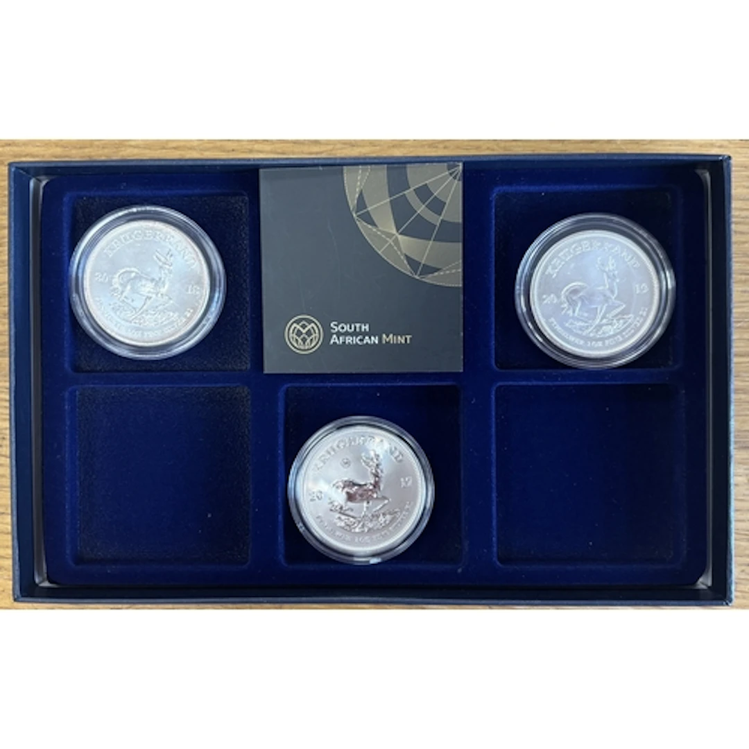 South Africa. Trio of silver proof FDC in box by The South A...