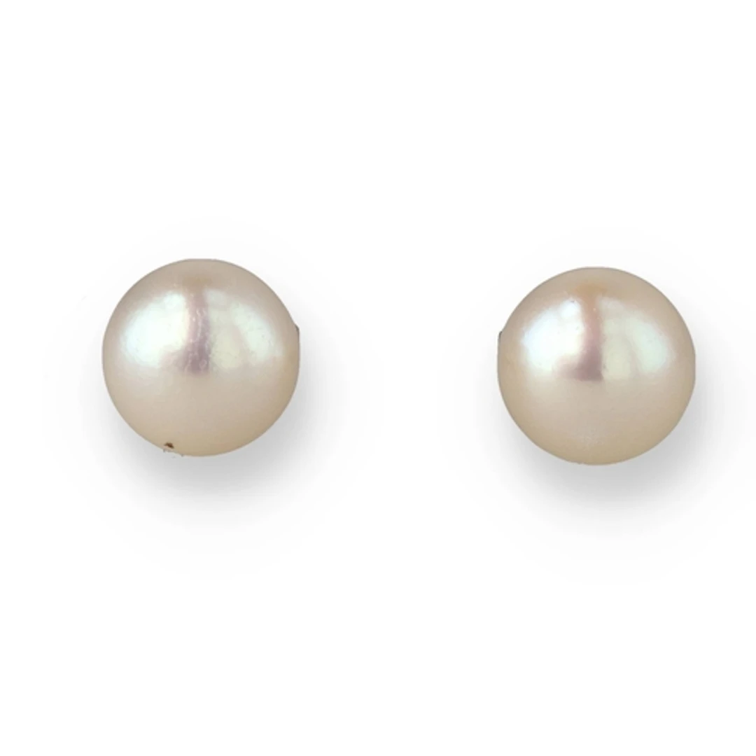 A PAIR OF 9CT GOLD PEARL EARRINGS